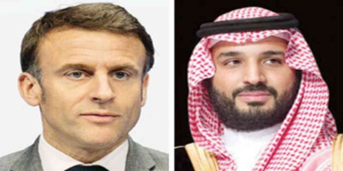 ولي العهد يبحث مع ماكرون تطورات الأوضاع الإقليمية والدولية