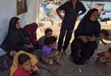 معاناة النازحين في ميناء غزة