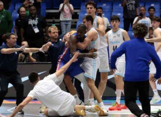 شجار عنيف بين الأرجنتين و الدومينيكان في كأس الأميركيتين للسلة