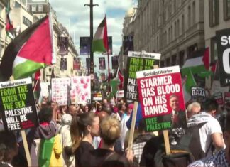 وقف الحرب على غزة: مظاهرات ضد الحرب في لندن