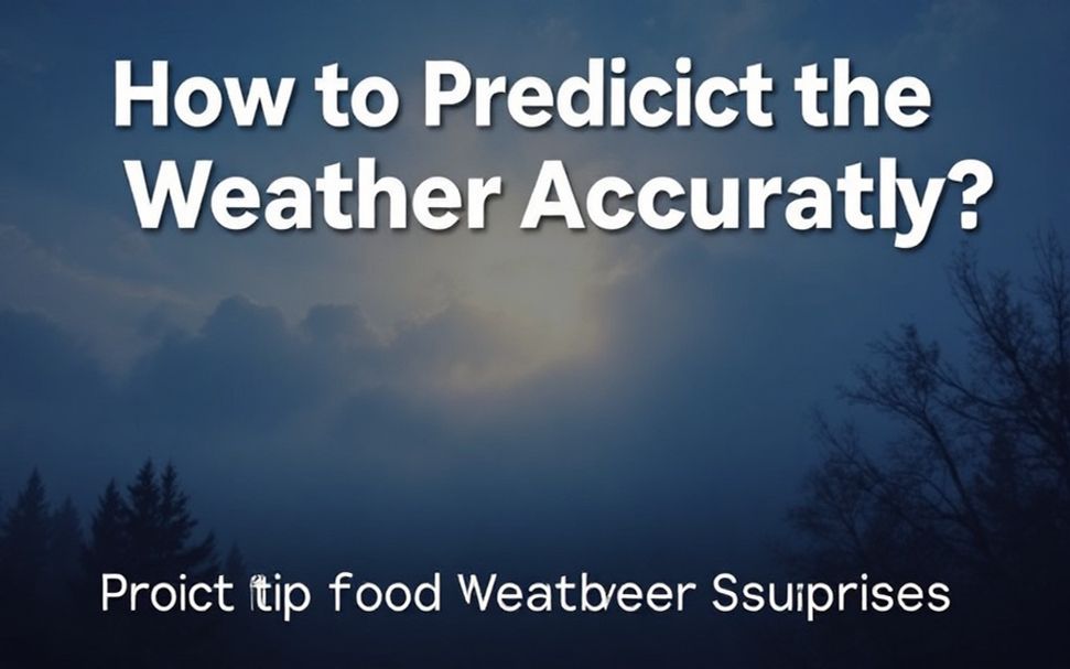 كيف تتوقع الطقس بدقة: نصائح عملية للاحتفاظ بمفاجآت الطقس*
