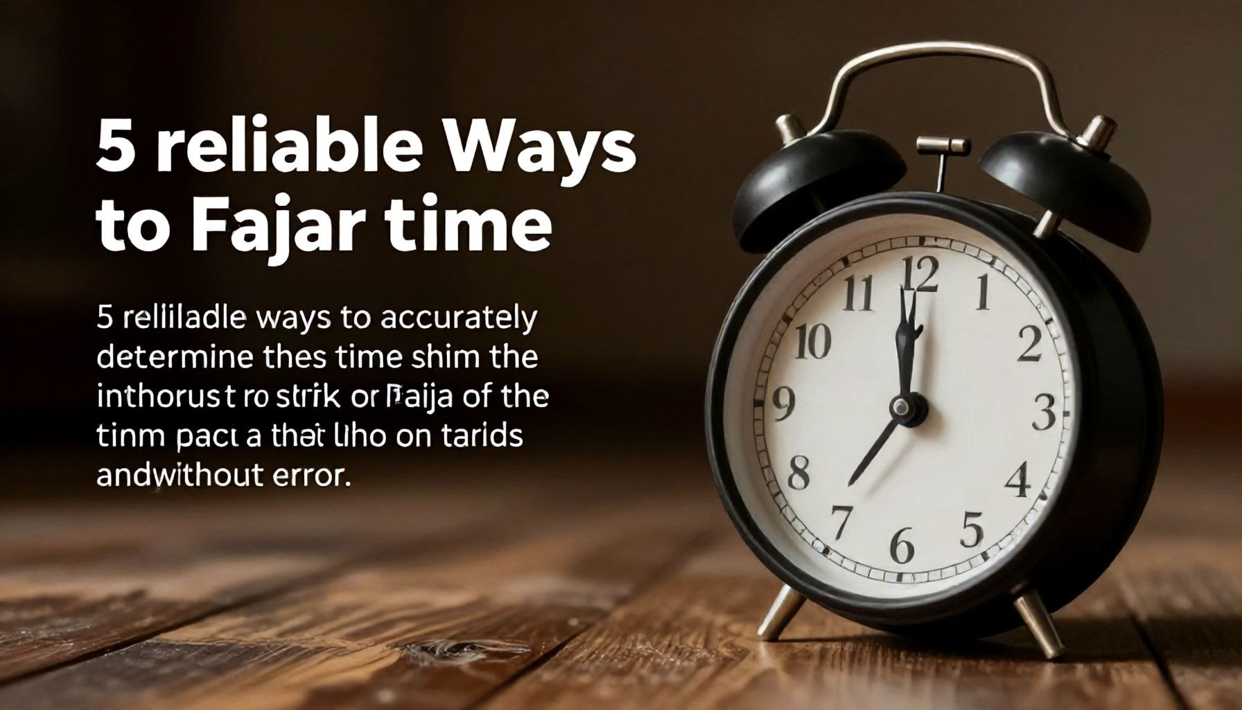 5 طرق موثوقة لتحديد وقت الفجر بدقة دون خطأ*