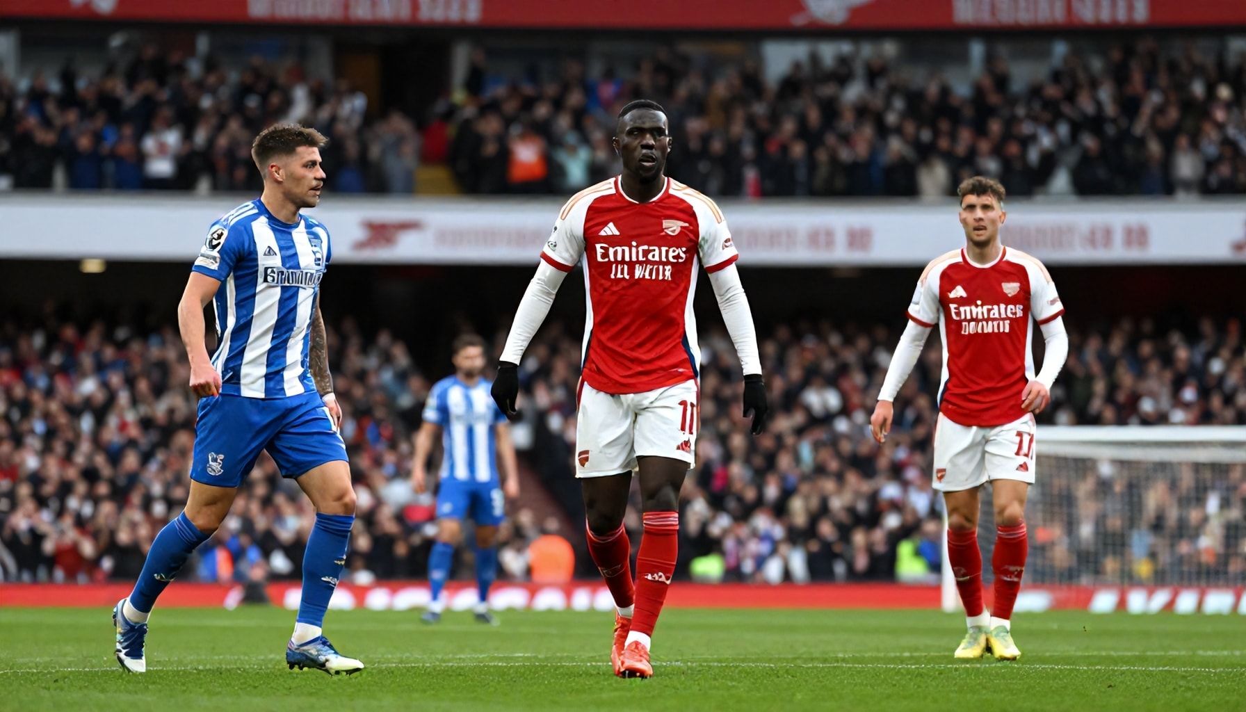 أرسنال يسجل هدفين في الشوط الأول ضد كريستال بالاس