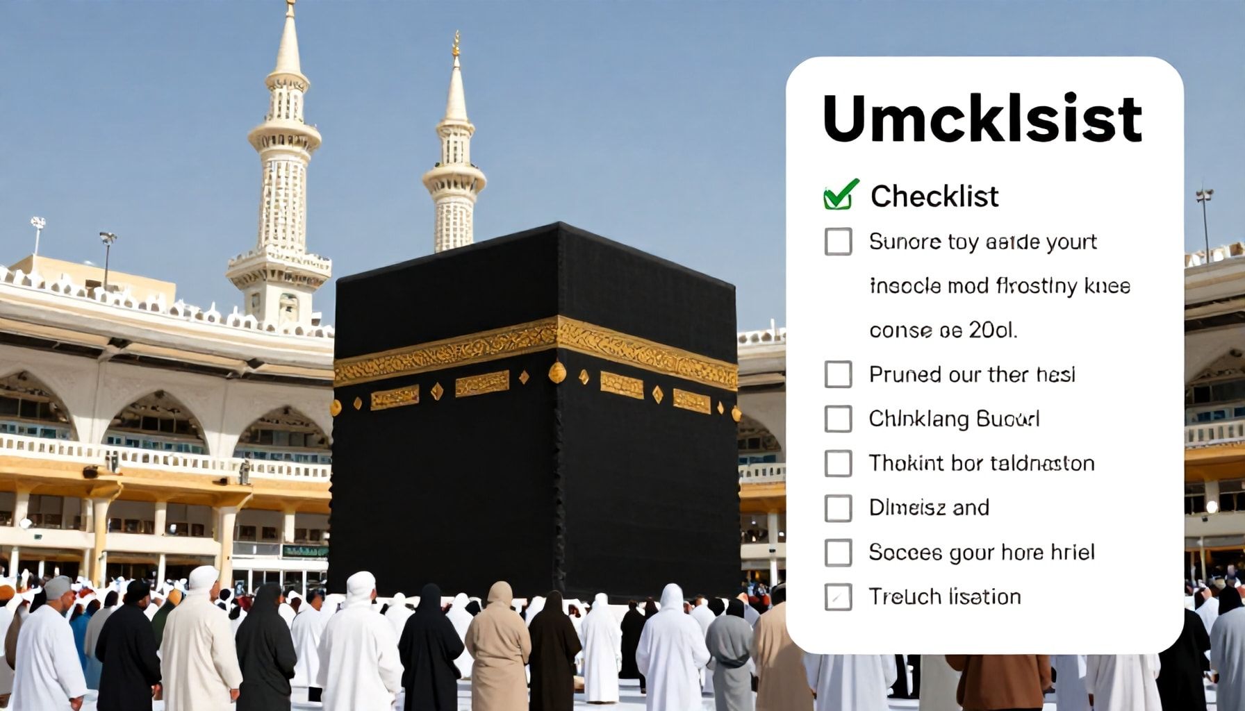 أبرز العناصر في قائمة اليومي للعمرة