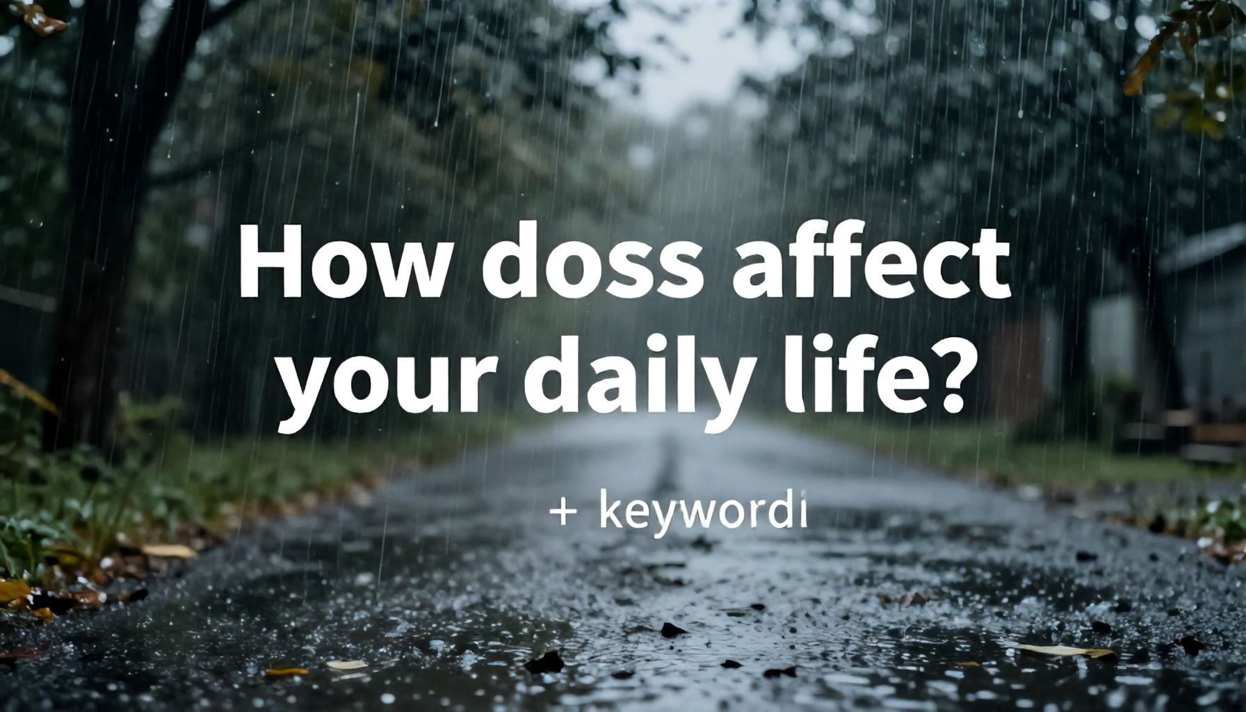 كيف تؤثر الأمطار على حياتك اليومية؟