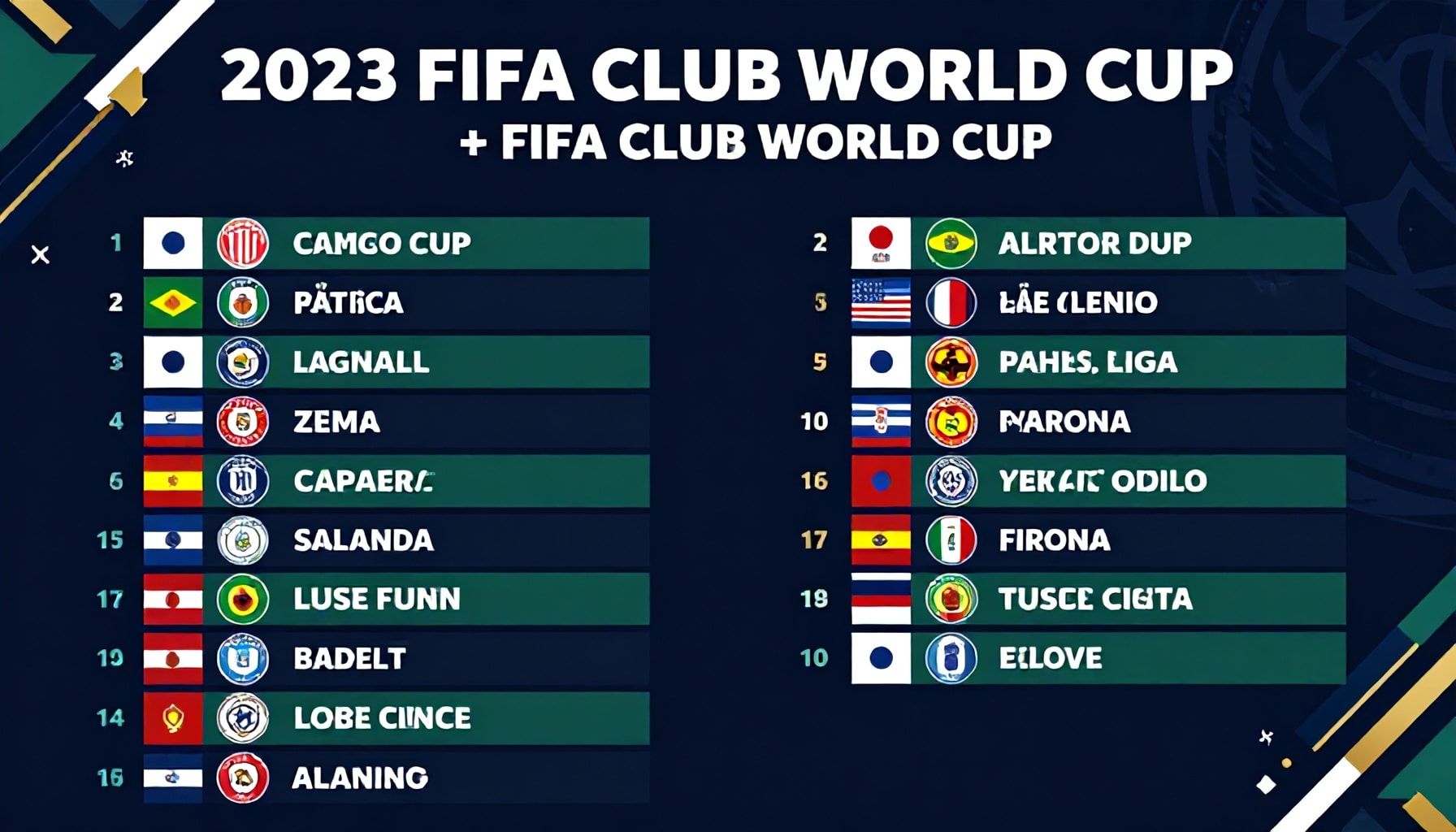 أندية المشاركة في كأس العالم للأندية 2023