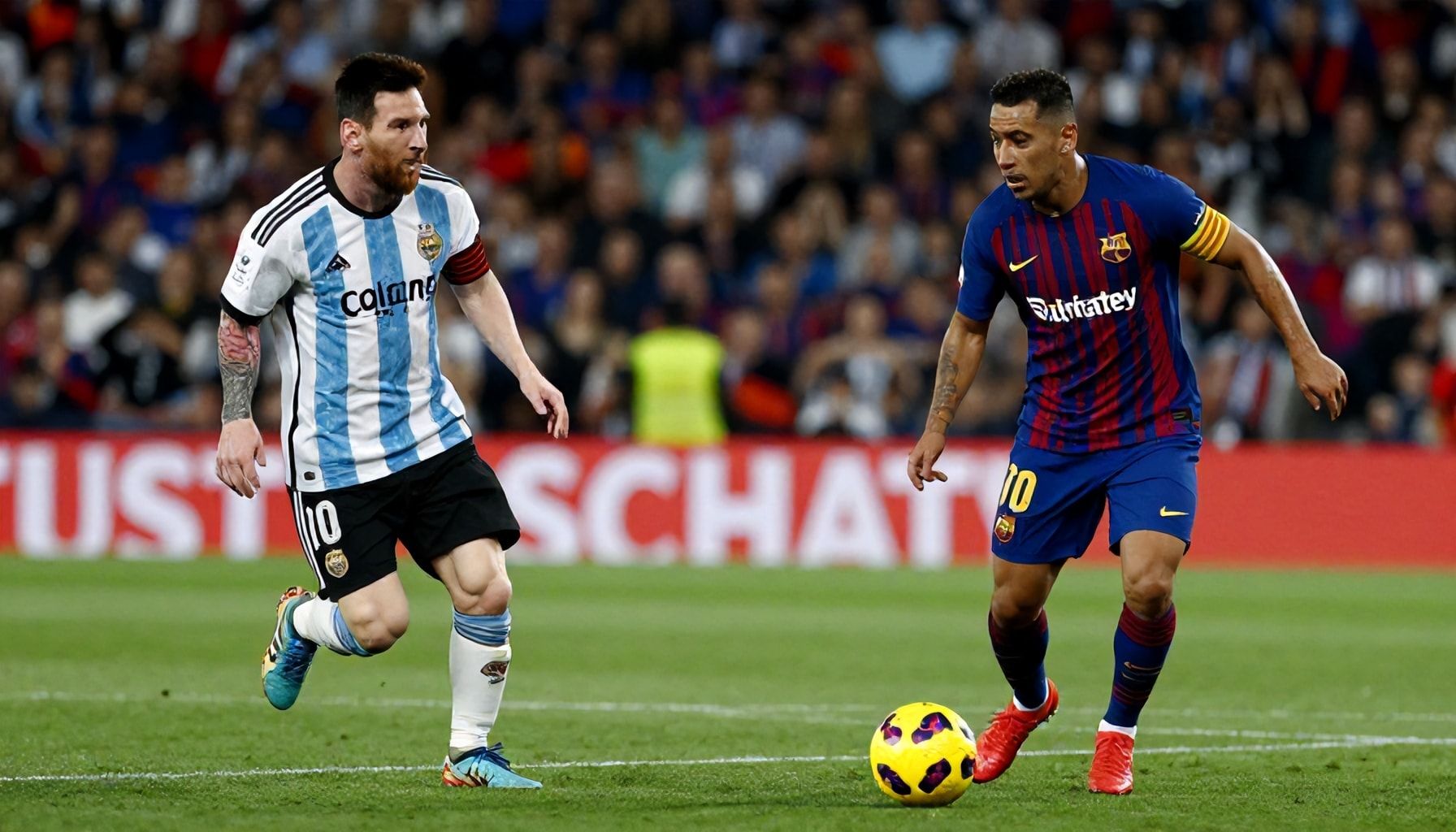 أهداف ليو ميسي ودانيس ألفيس تحدد مصير المباراة