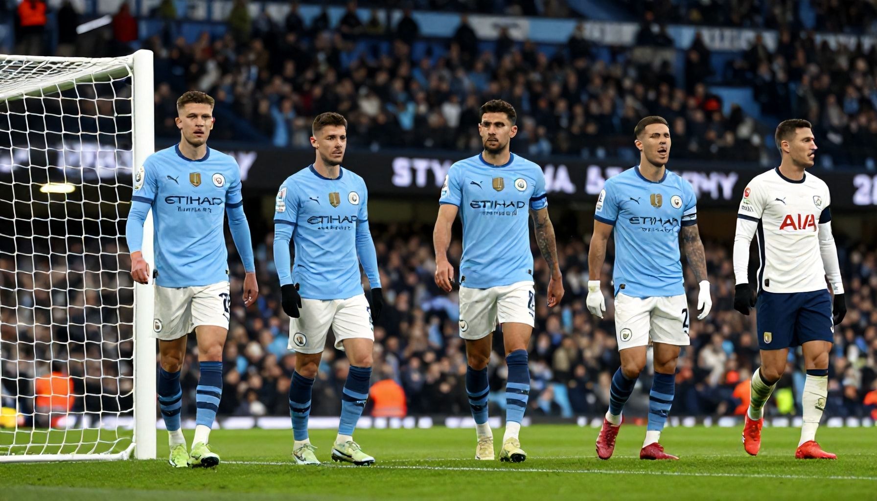 أهداف مانشستر سيتي الأربعة وتقدمها في الدوري