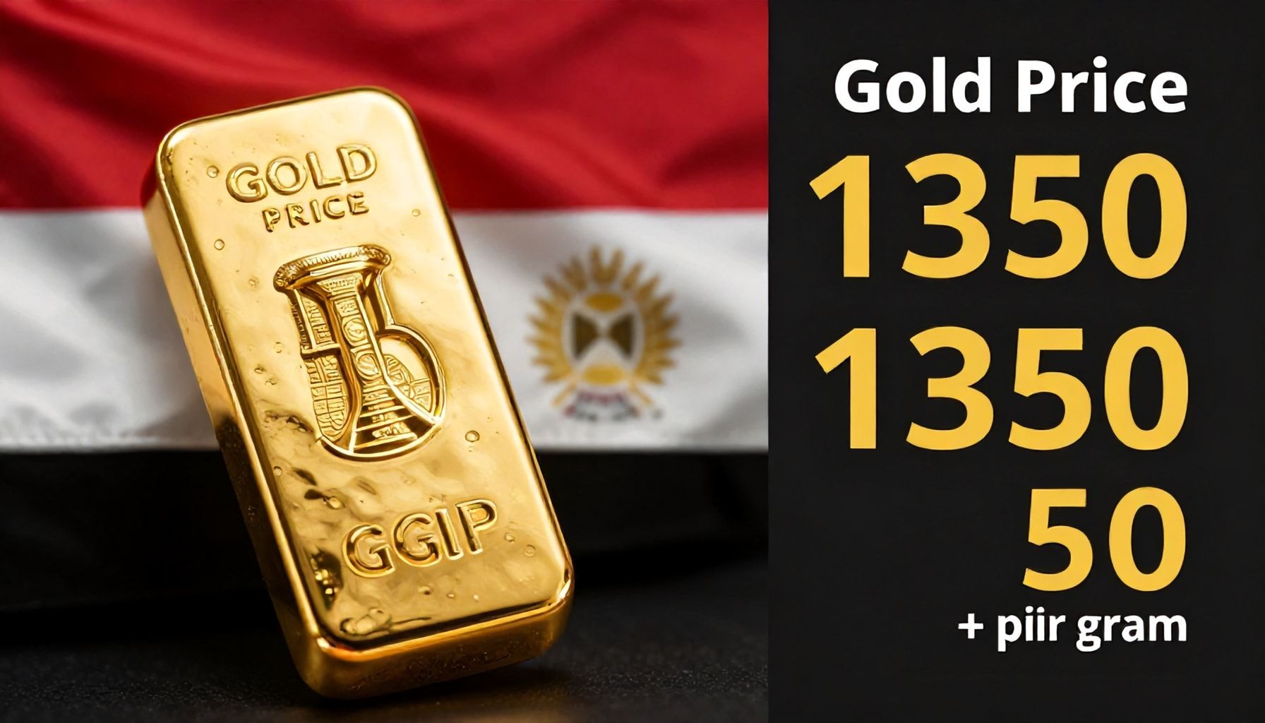 أسعار الذهب في مصر اليوم: 1350 جنيه للجرام
