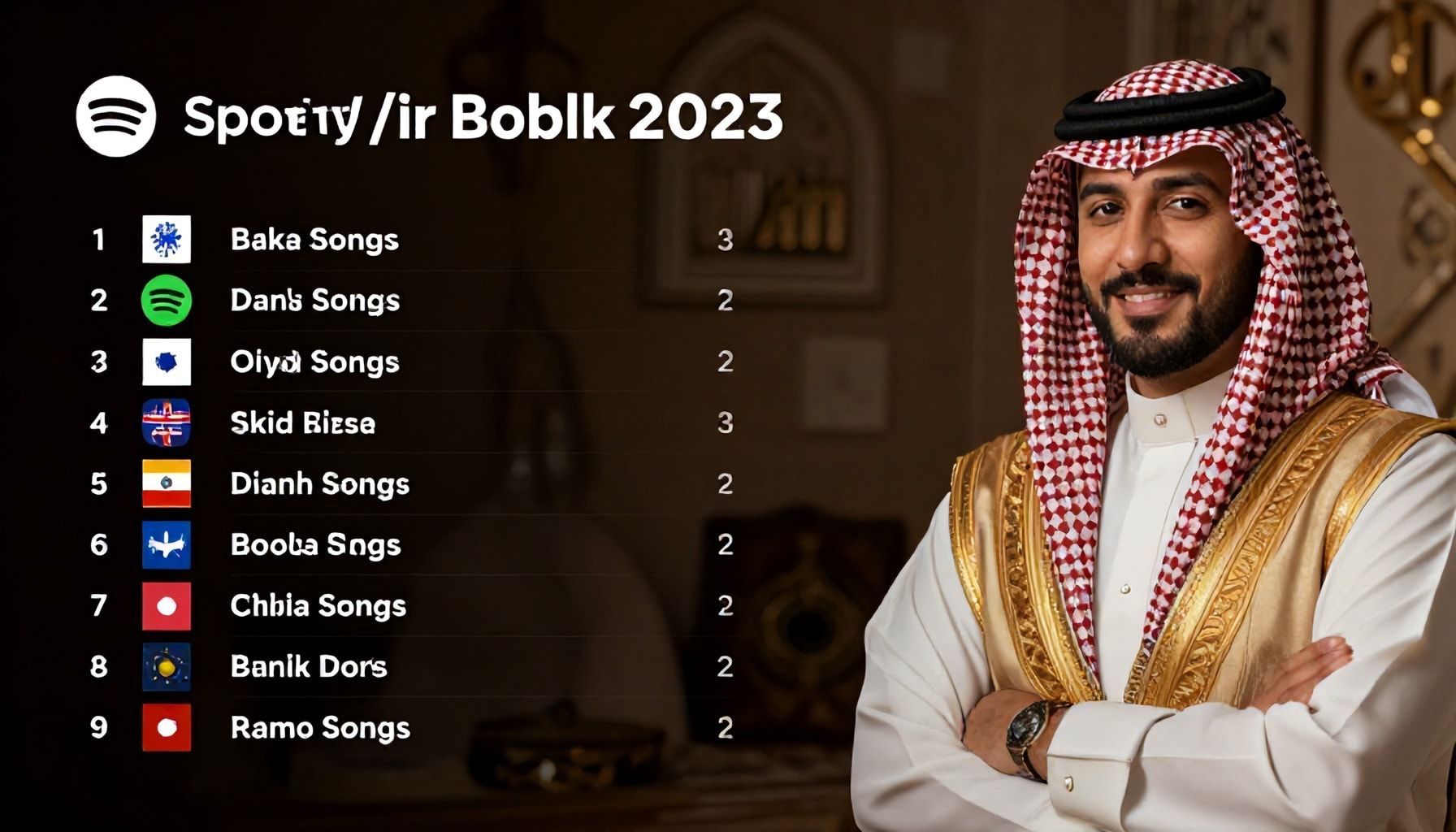 أغاني شعبية سعودية تحتل المركز الأول في قائمة “سبوتيفاي” لعام 2023