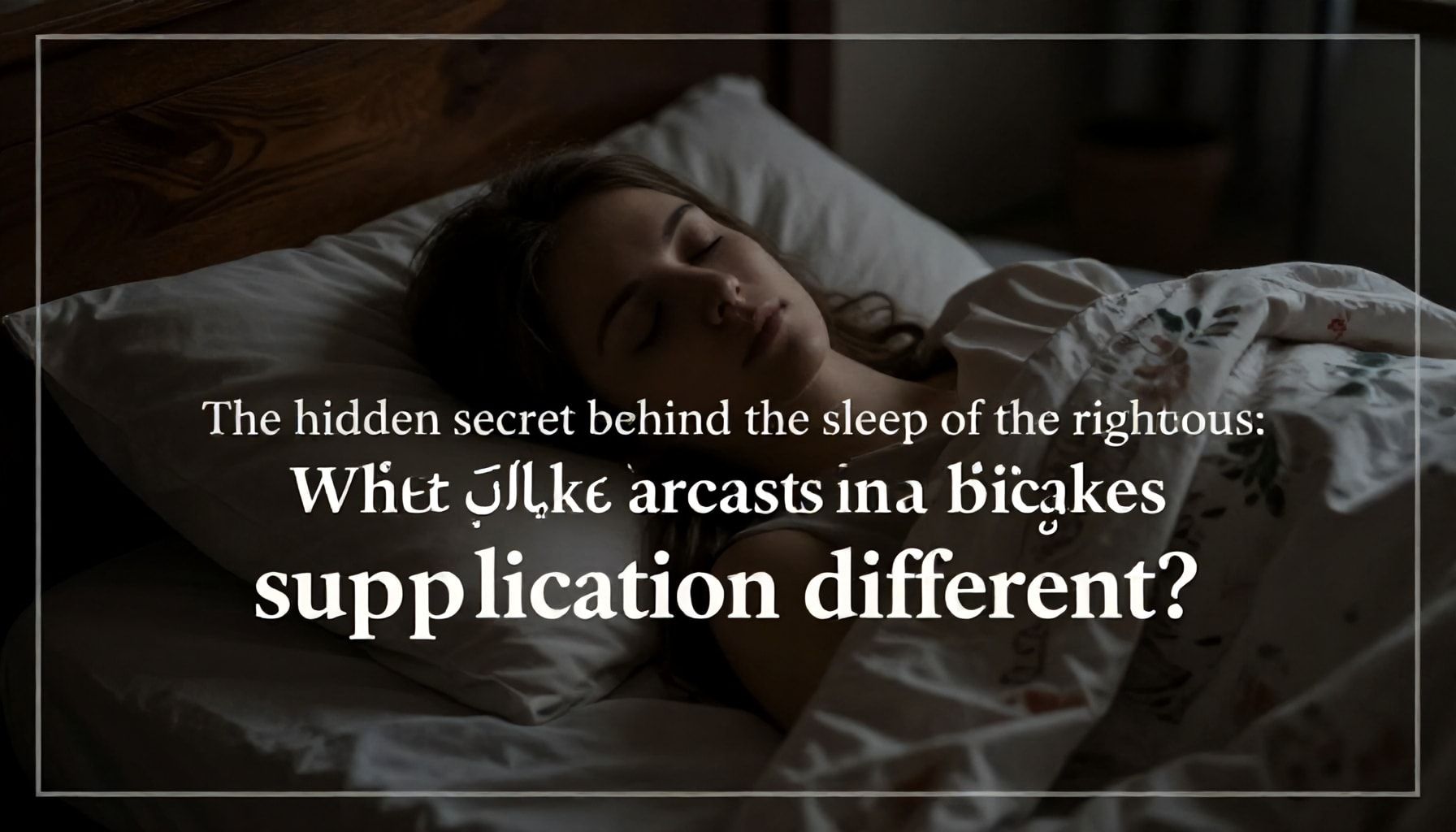 السر المكنون خلف نوم الآمنين: ما الذي يجعل الدعاء مختلفًا؟*
