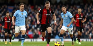 بورنموث يحقق انتصار مفاجئ على مان سيتي 1-0