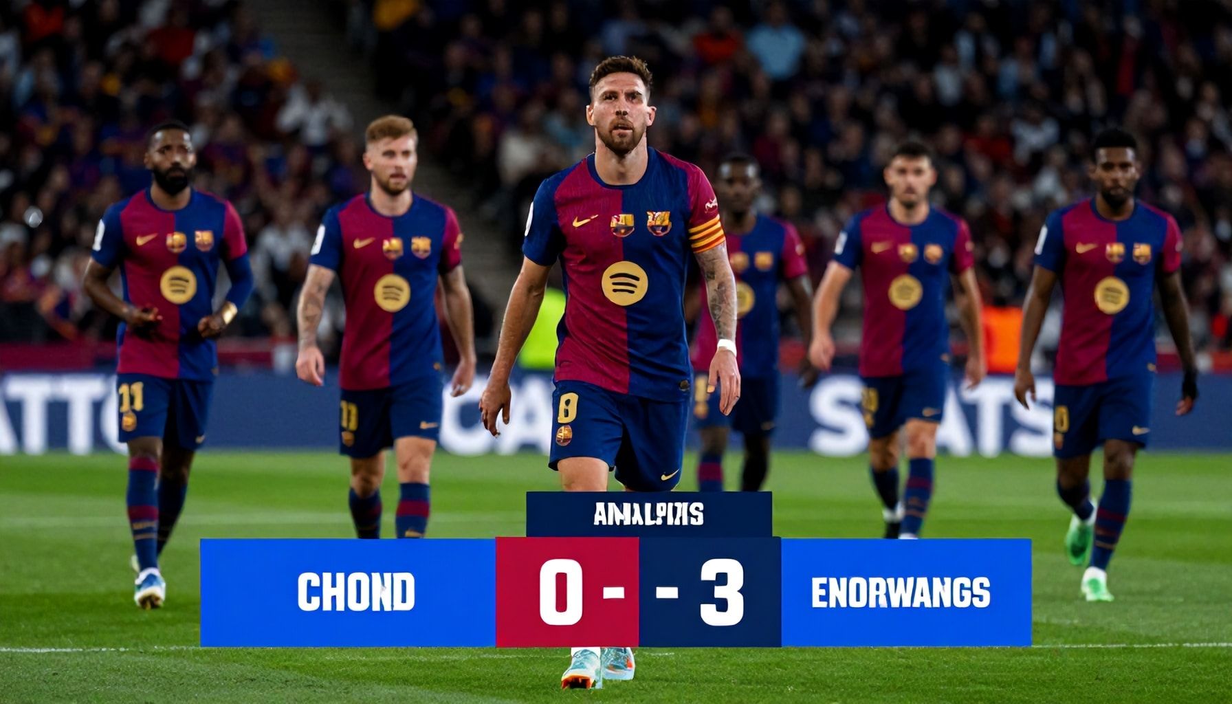 تحليل أداء لاعبي برشلونة في الشوط الأول