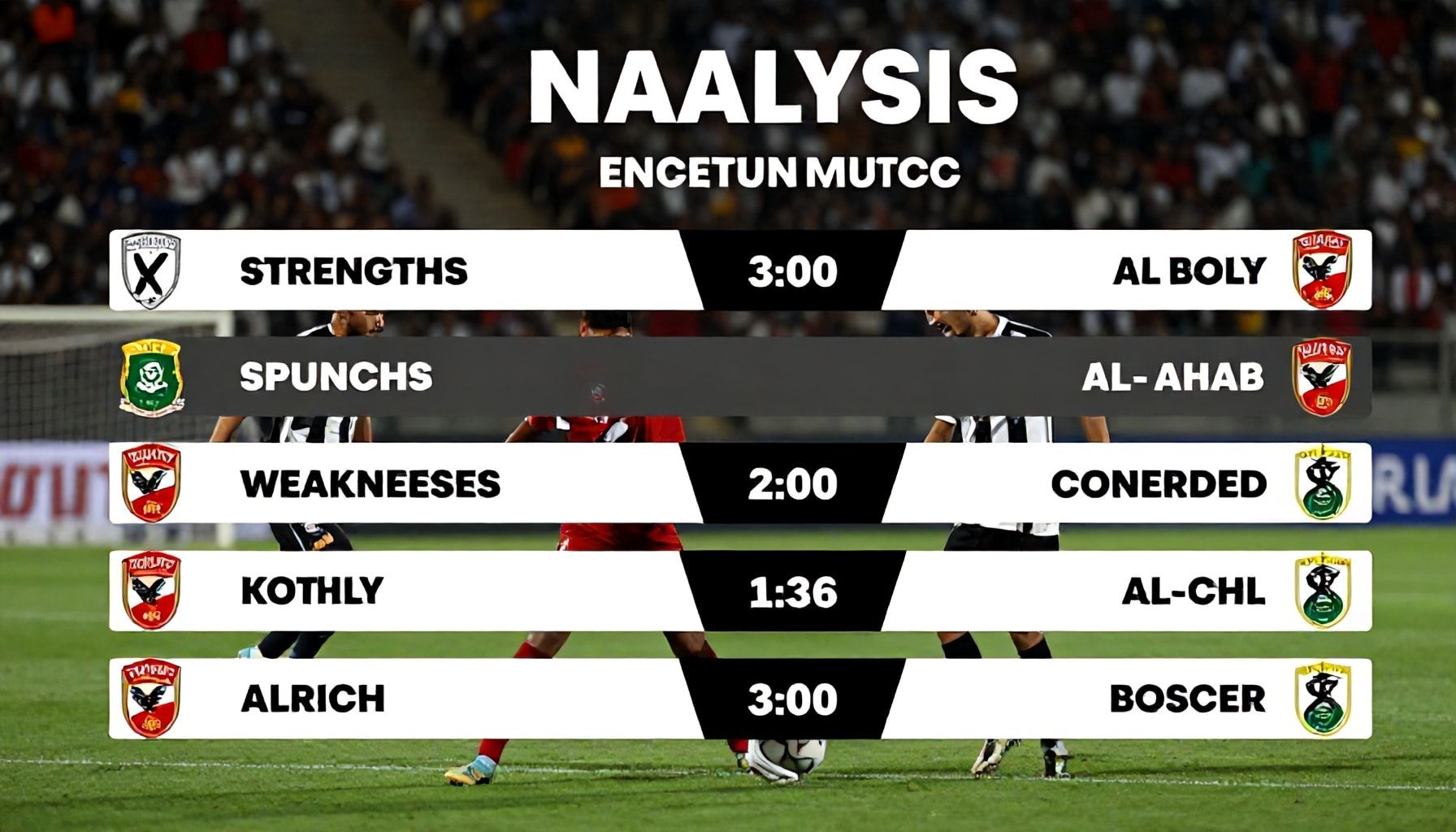 تحليل نقاط القوة والضعف لكل فريق قبل المباراة