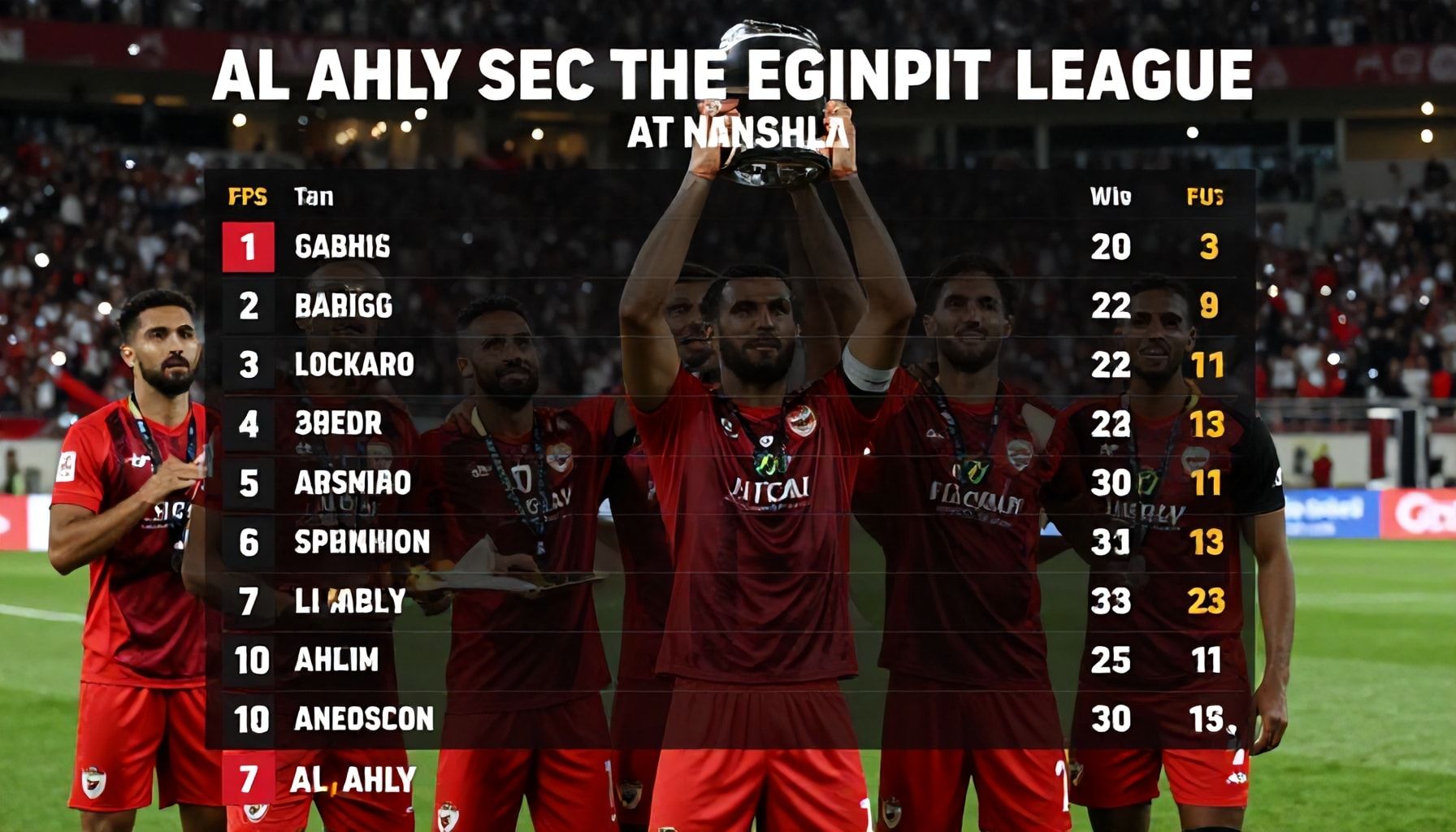 الاهلي يحقق لقب الدوري المصري للمرة الثالثة على التوالي