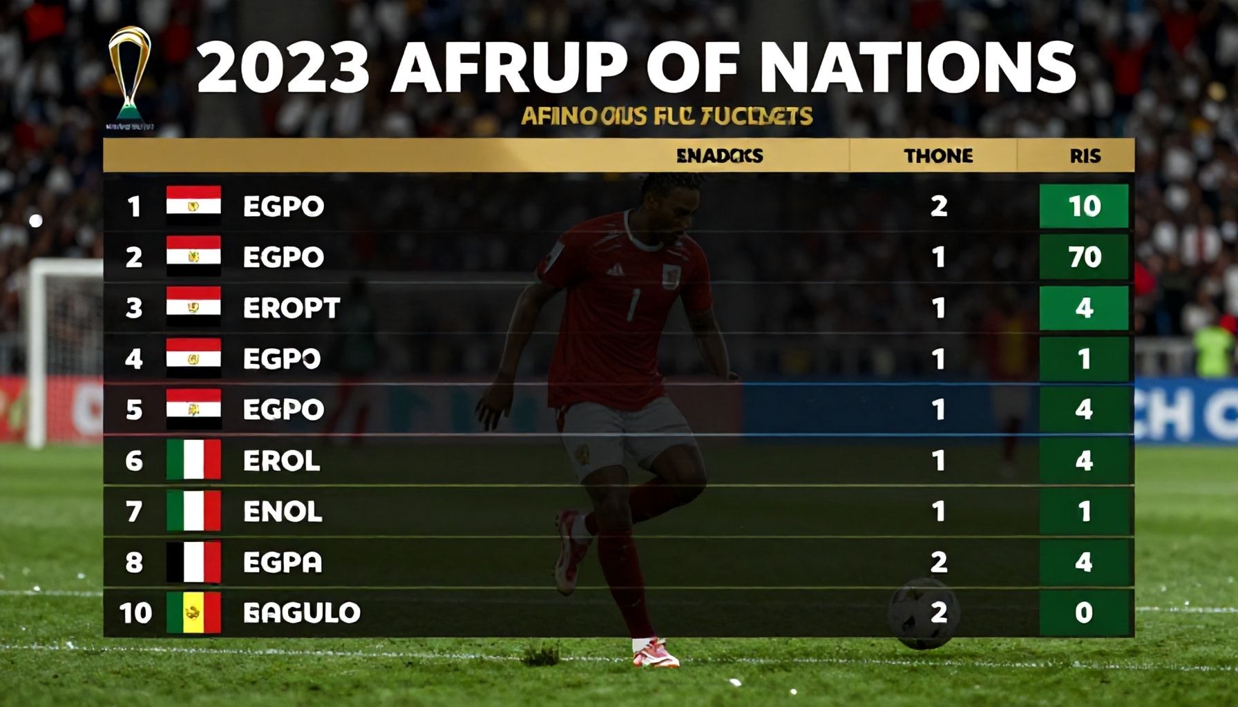 مصر تتصدر ترتيب أمم أفريقيا 2023 بفارق 6 نقاط عن السنغال