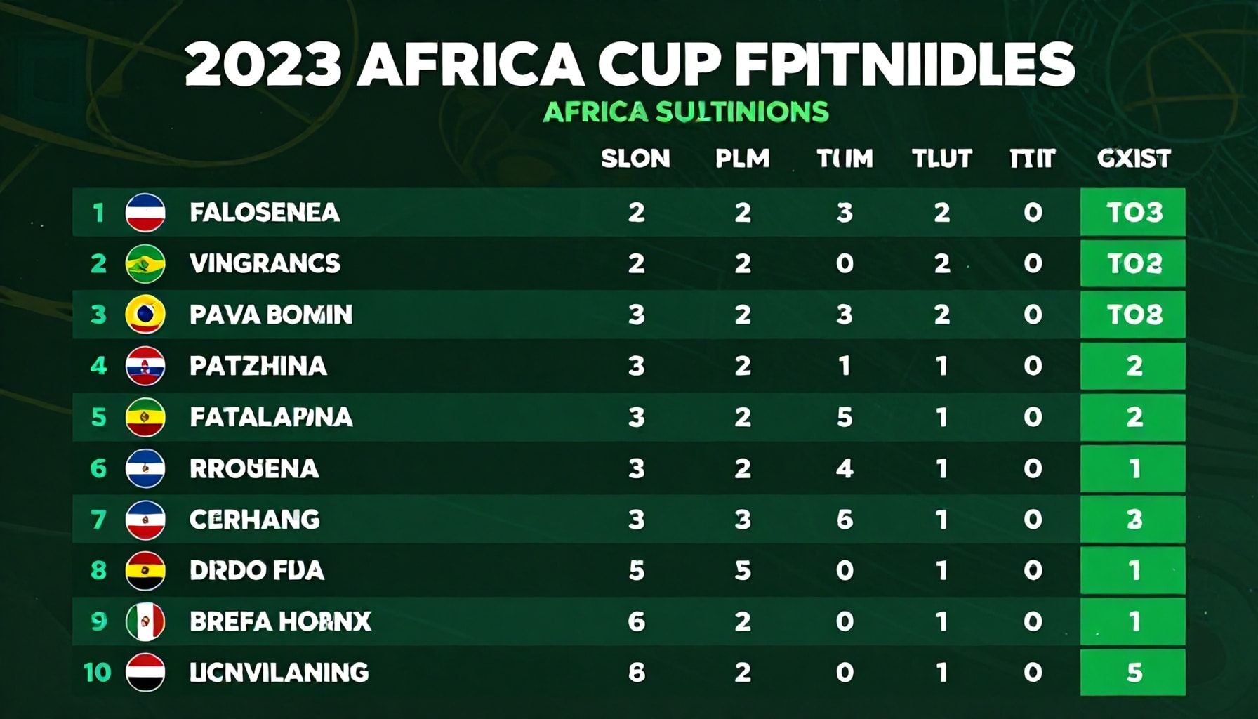 تفاصيل ترتيب أمم أفريقيا 2023 وأبرز النقاط