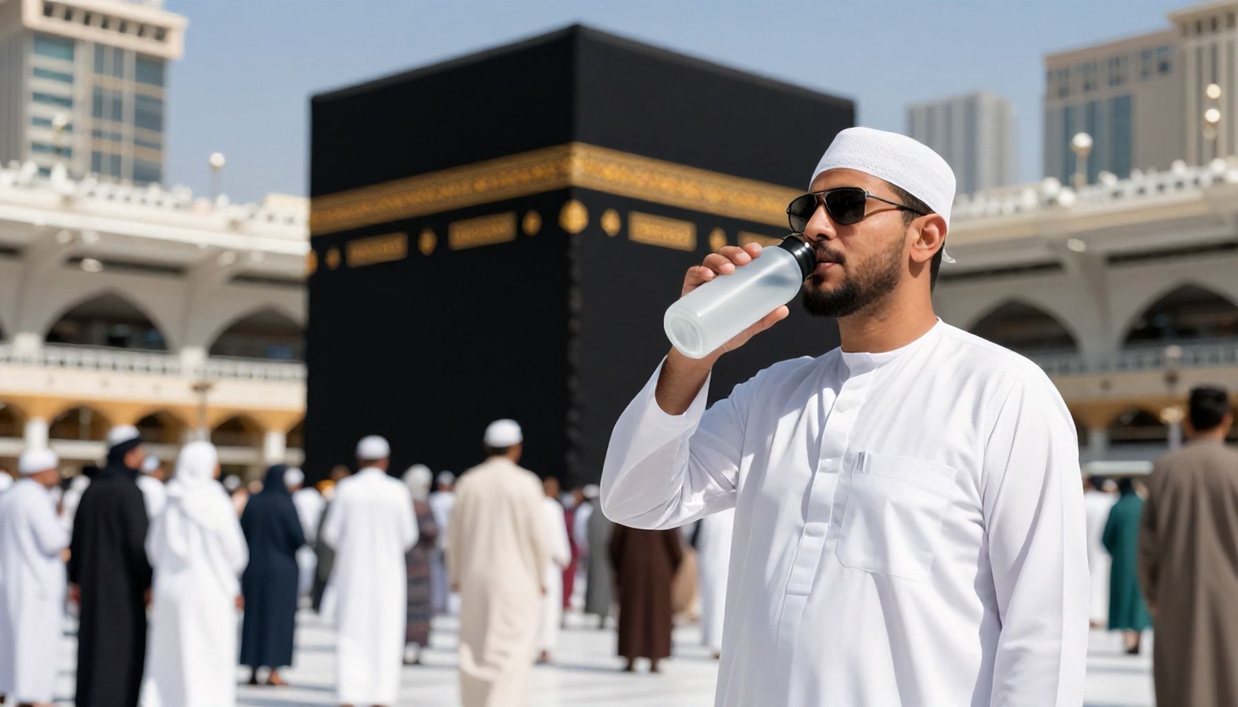 تفاصيل عمرة مكة وتحديات الطقس الحار