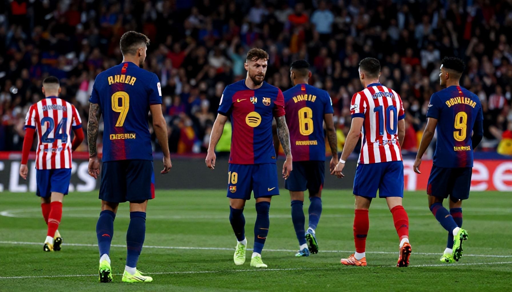 تفاصيل مباراة برشلونة وأتلتيكو مدريد في الدوري الإسباني