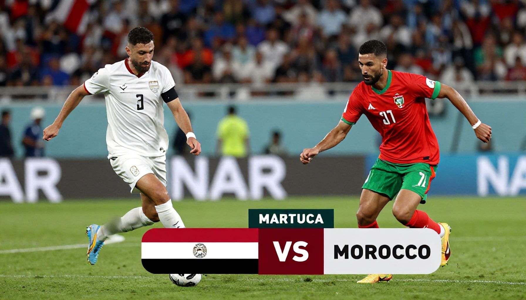 تفاصيل مباراة مصر والمغرب وأبرز النقاط