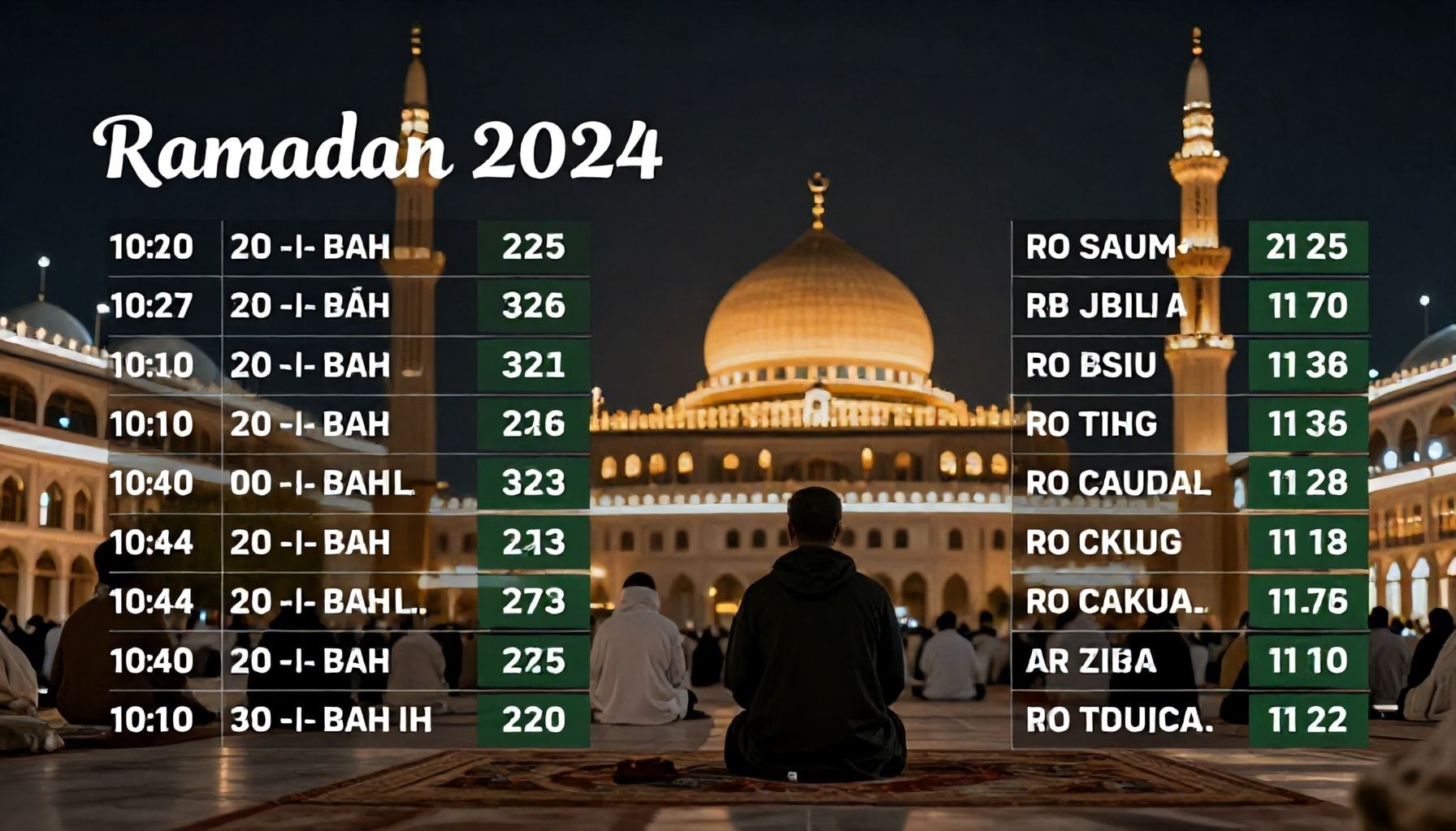 مواقيت الصلاة في جدة: تفاصيل الأوقات في شهر رمضان 2024