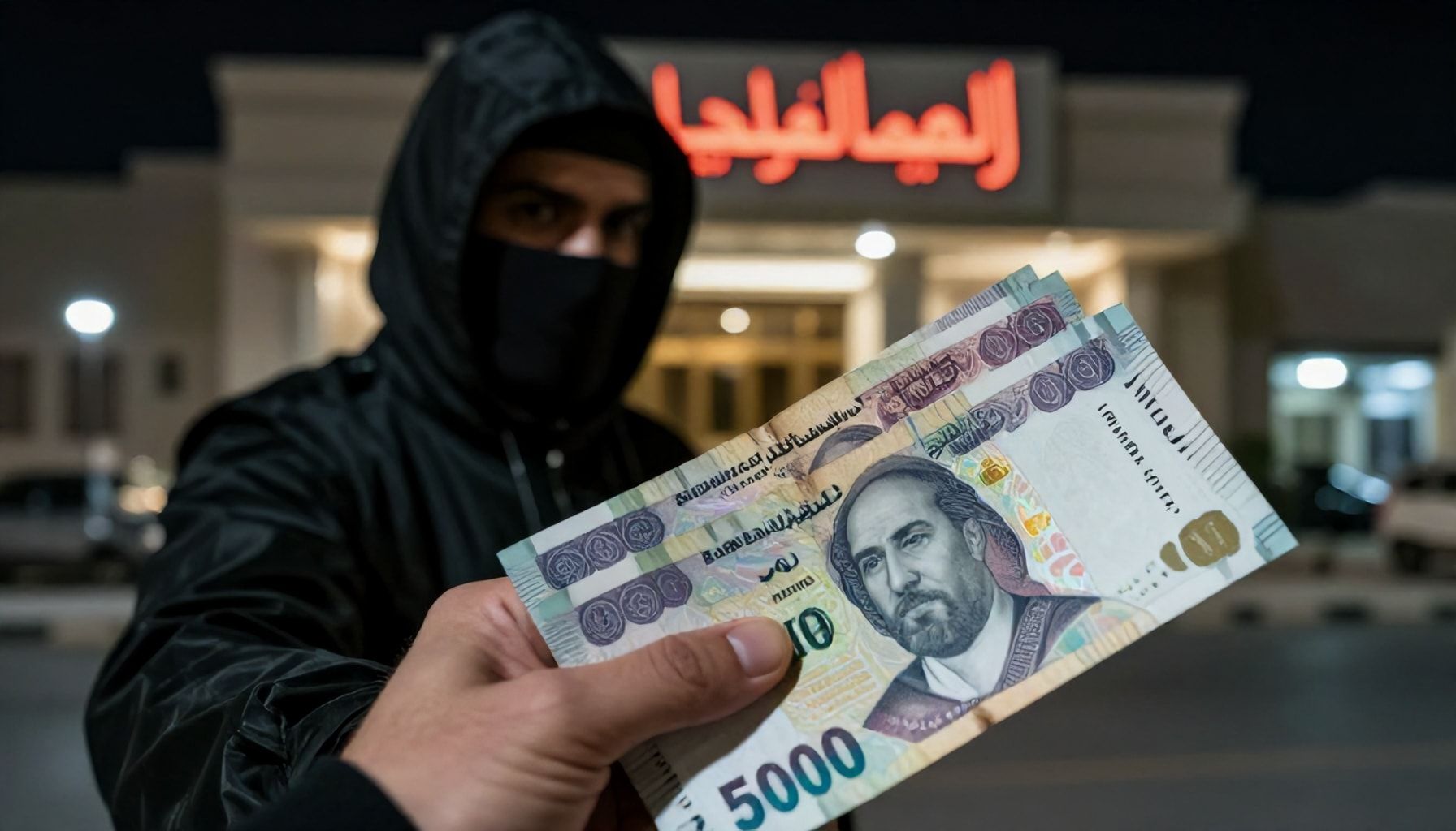 مجرم يسرق 50 ألف ريال من بنك في الرياض