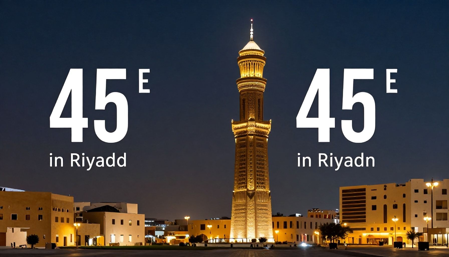 الحرارة تصل إلى 45 درجة مئوية في الرياض غدا