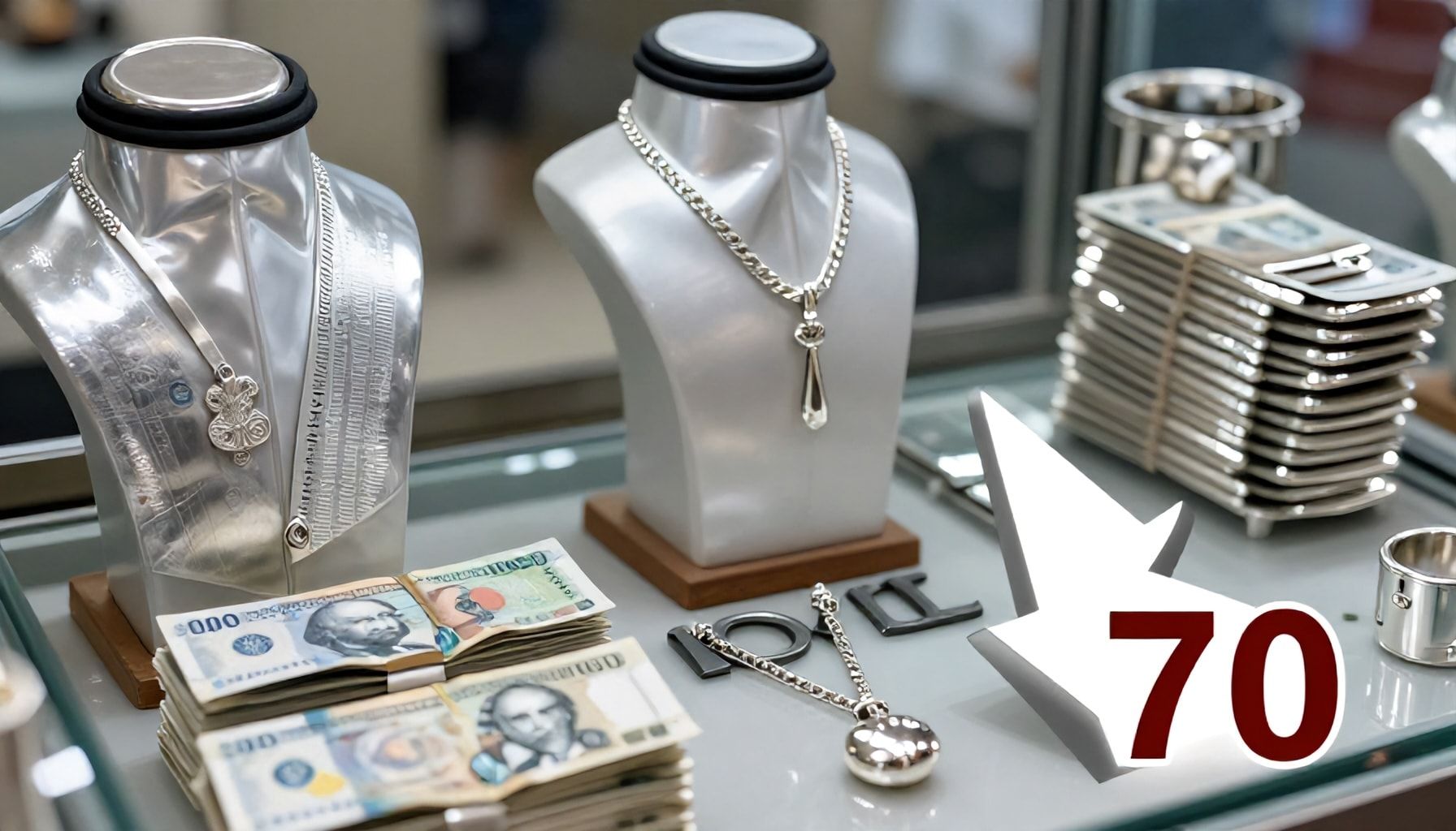 سعر الفضة اليوم ينخفض إلى 70 ريالًا في السوق السعودية