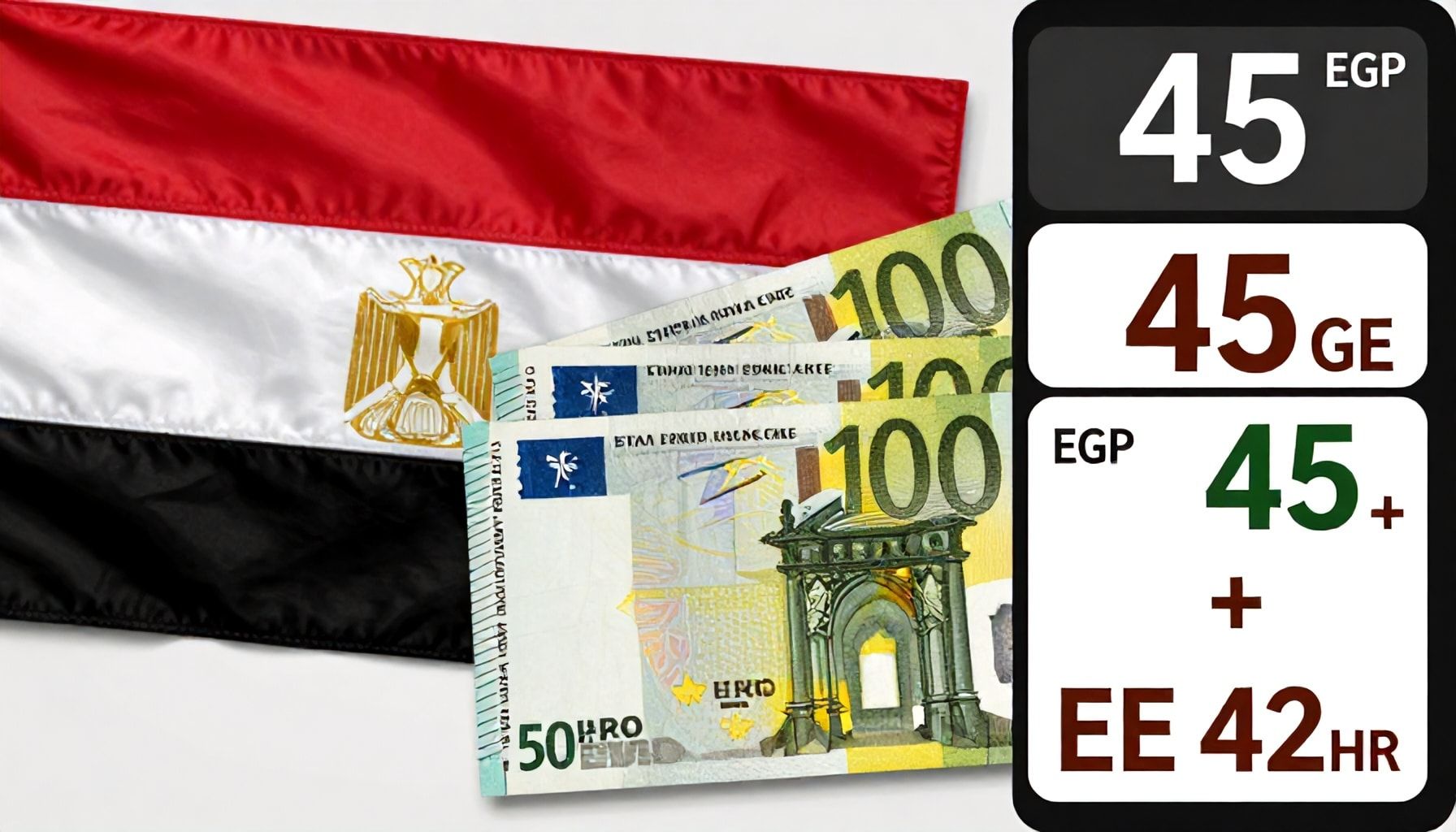 سعر اليورو في السوق السوداء المصرية يتخطى 45 جنيها