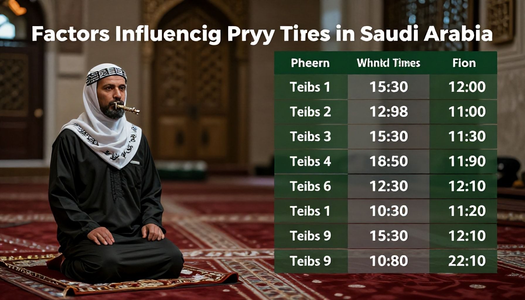 عوامل تؤثر في تحديد مواقيت الصلاة في السعودية