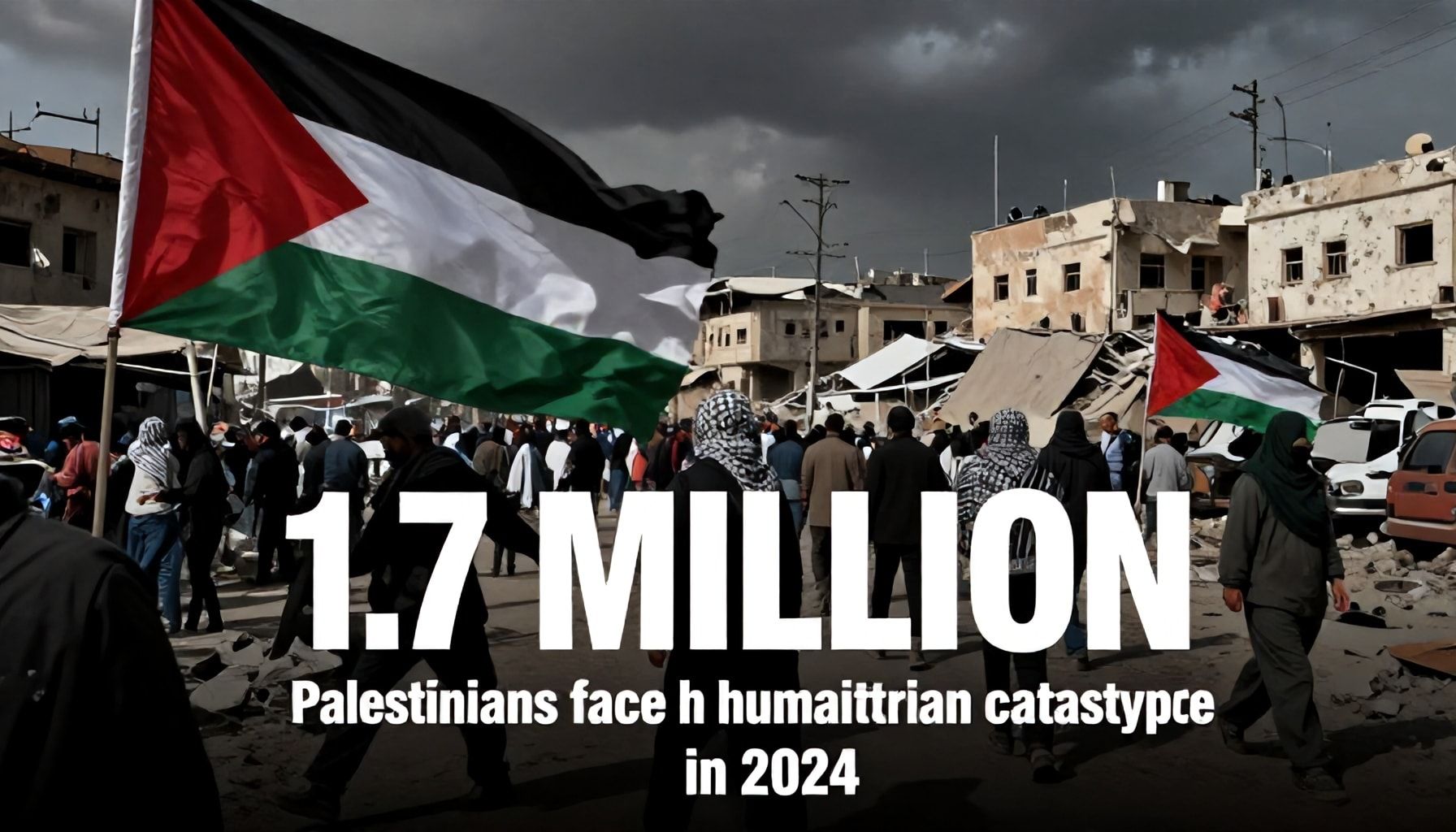 غزة: 1.7 مليون فلسطيني يواجهون كارثة إنسانية في 2024