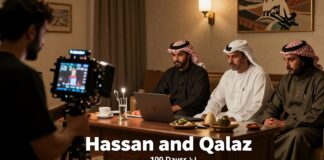 فيلم حسن وبقلظ: 100 يوم من الإنتاج في الإمارات