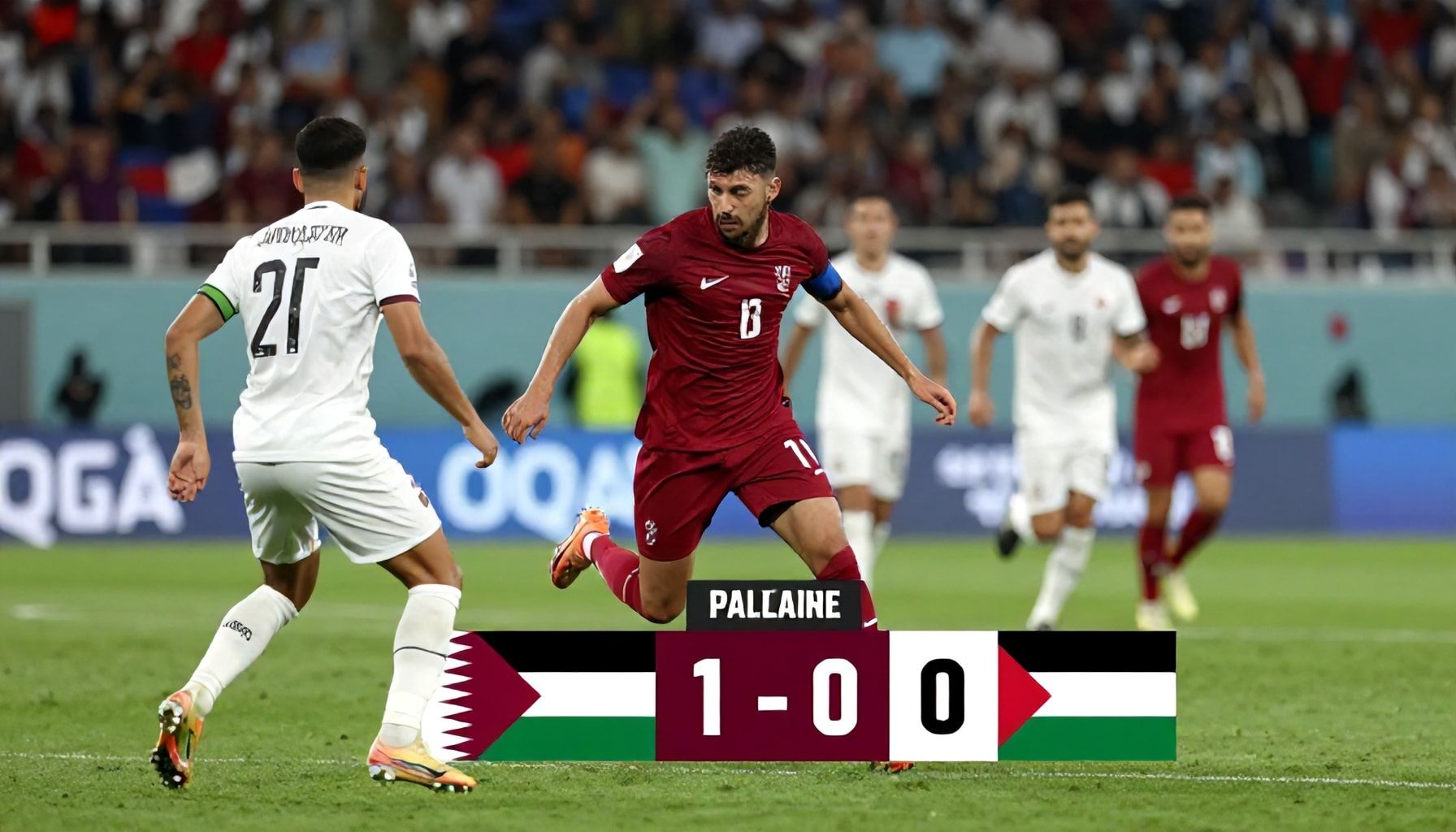 قطر تتقدم في تصفيات كأس العالم 2026 بفوز على فلسطين 1-0