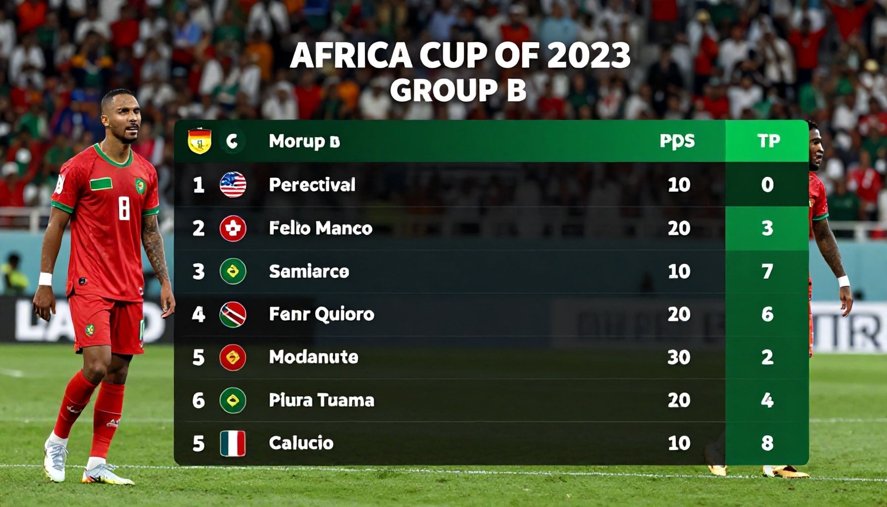 المغرب يتصدر المجموعة الثانية في كأس الأمم الإفريقية 2023