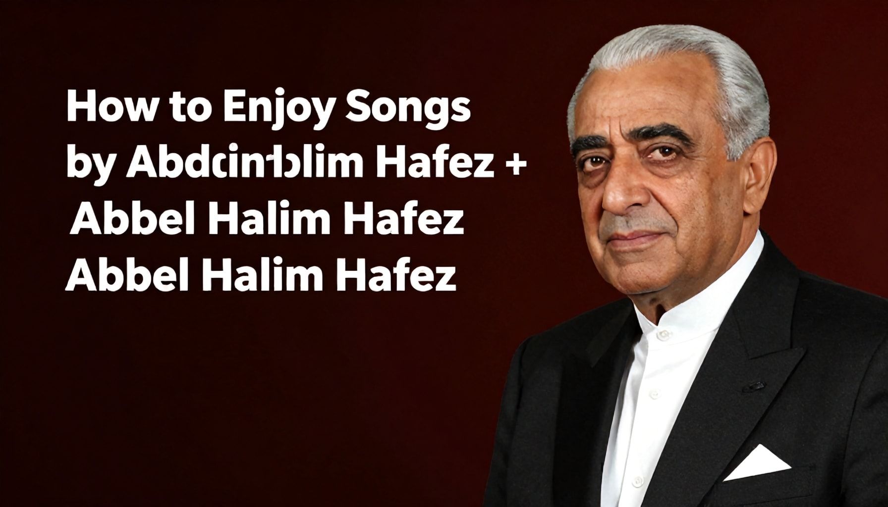 كيفية الاستمتاع بأغاني عبد الحليم حافظ