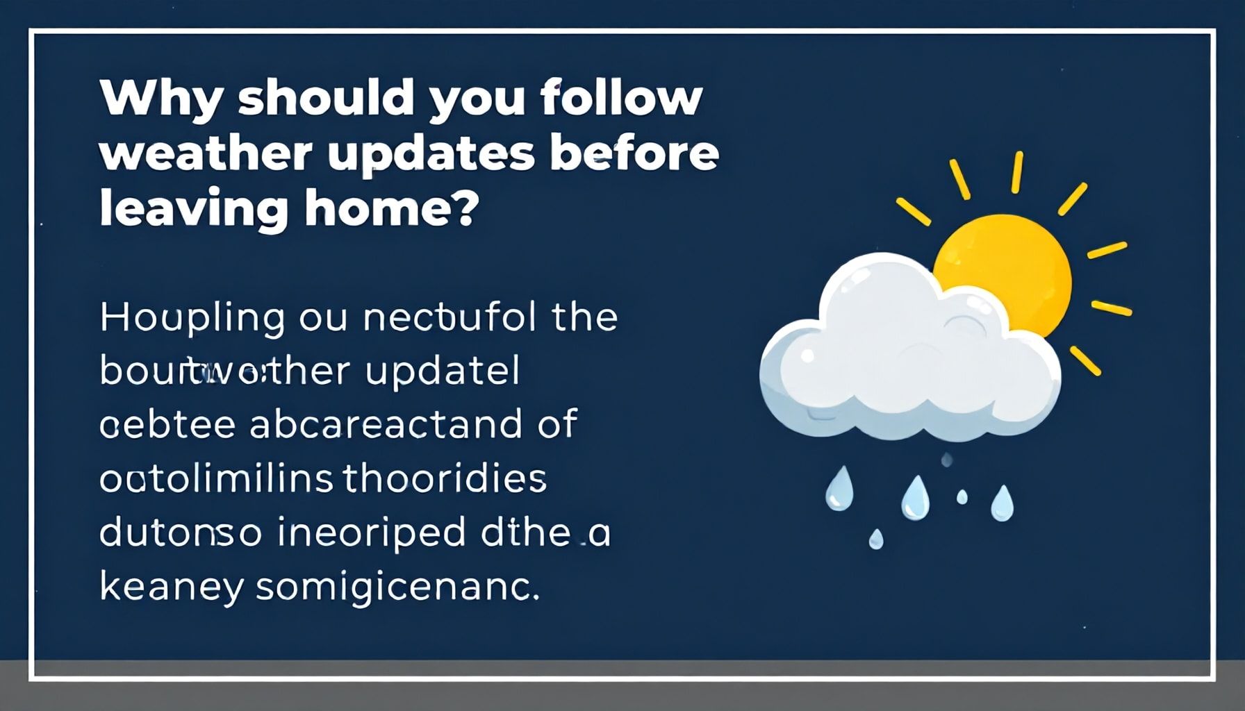 لماذا يجب أن تتابع تحديثات الطقس قبل الخروج من المنزل