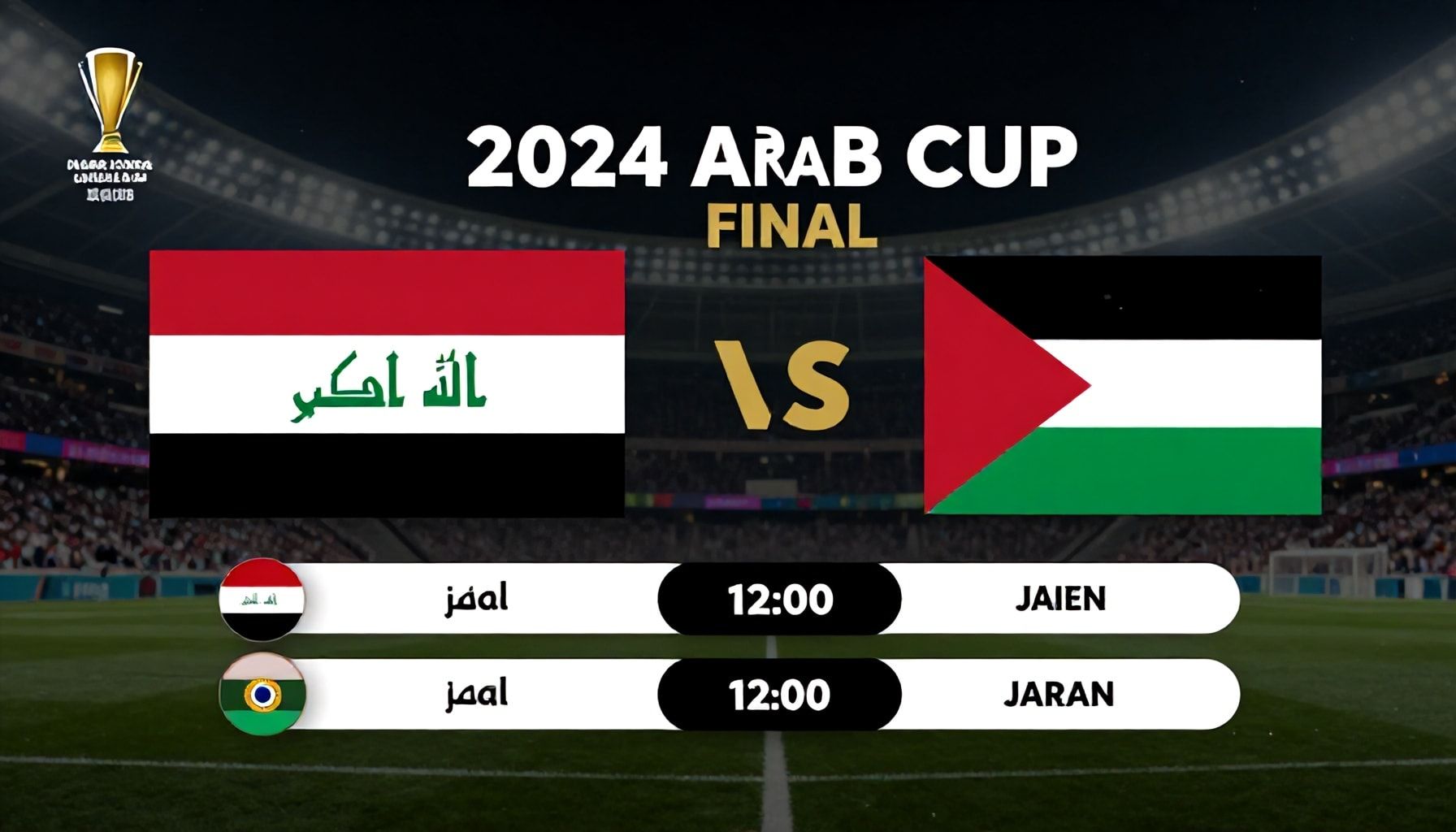 ماذا ينتظر العراق والاردن بعد نهائي كأس العرب 2024