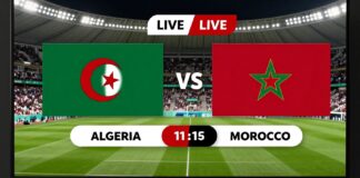 مبارة الجزائر والمغرب مباشرة على شاشة التلفزيون السعودي
