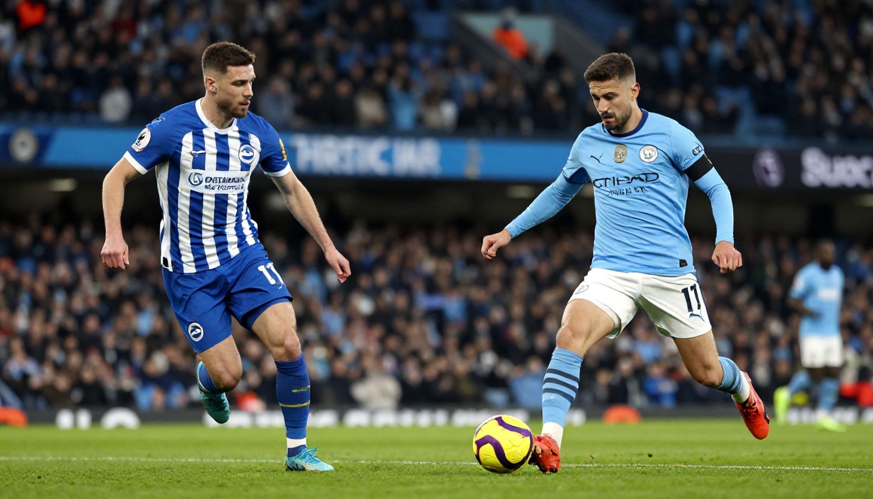 مباراة برايتون ضد مان سيتي في الدوري الإنجليزي