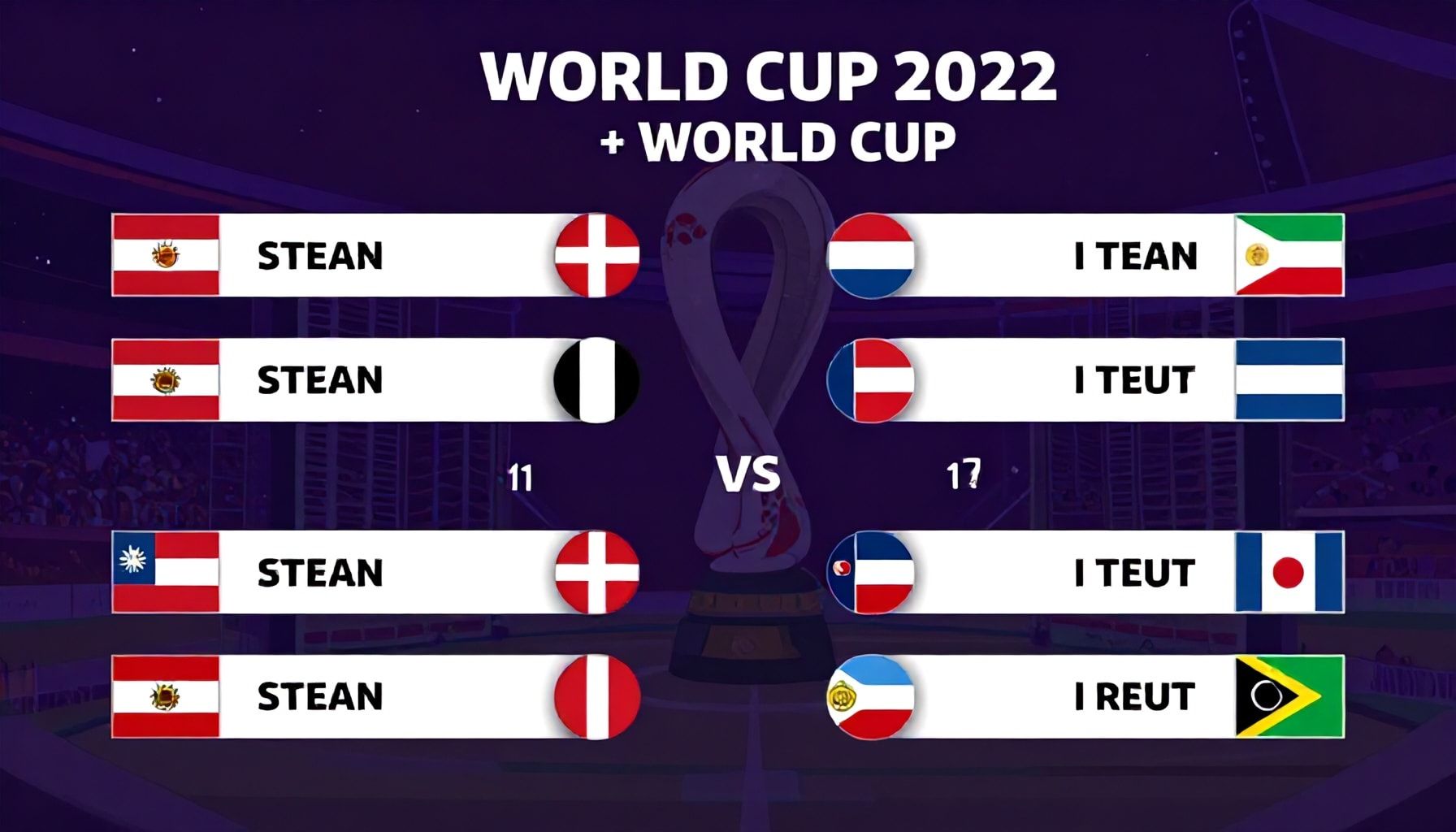 مباريات كأس العالم 2022: 17 فريقًا يتنافسون على اللقب