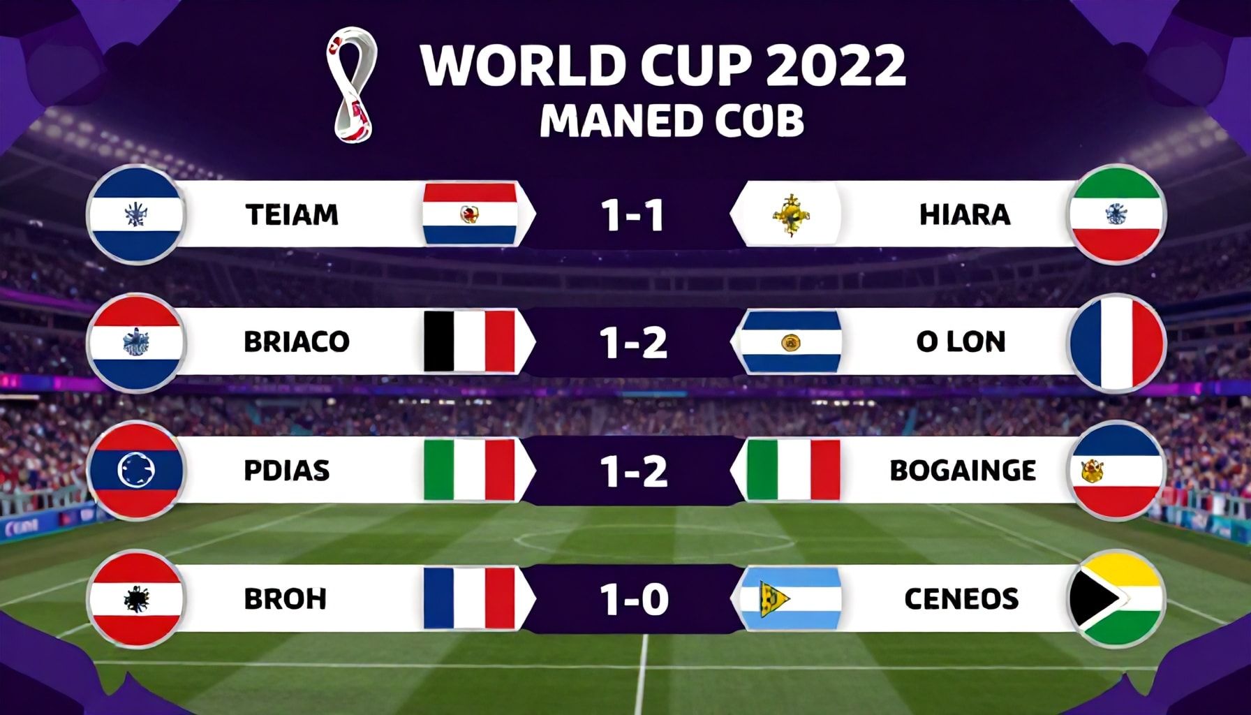 مباريات كأس العالم 2022: 17 فريقًا يتنافسون على اللقب