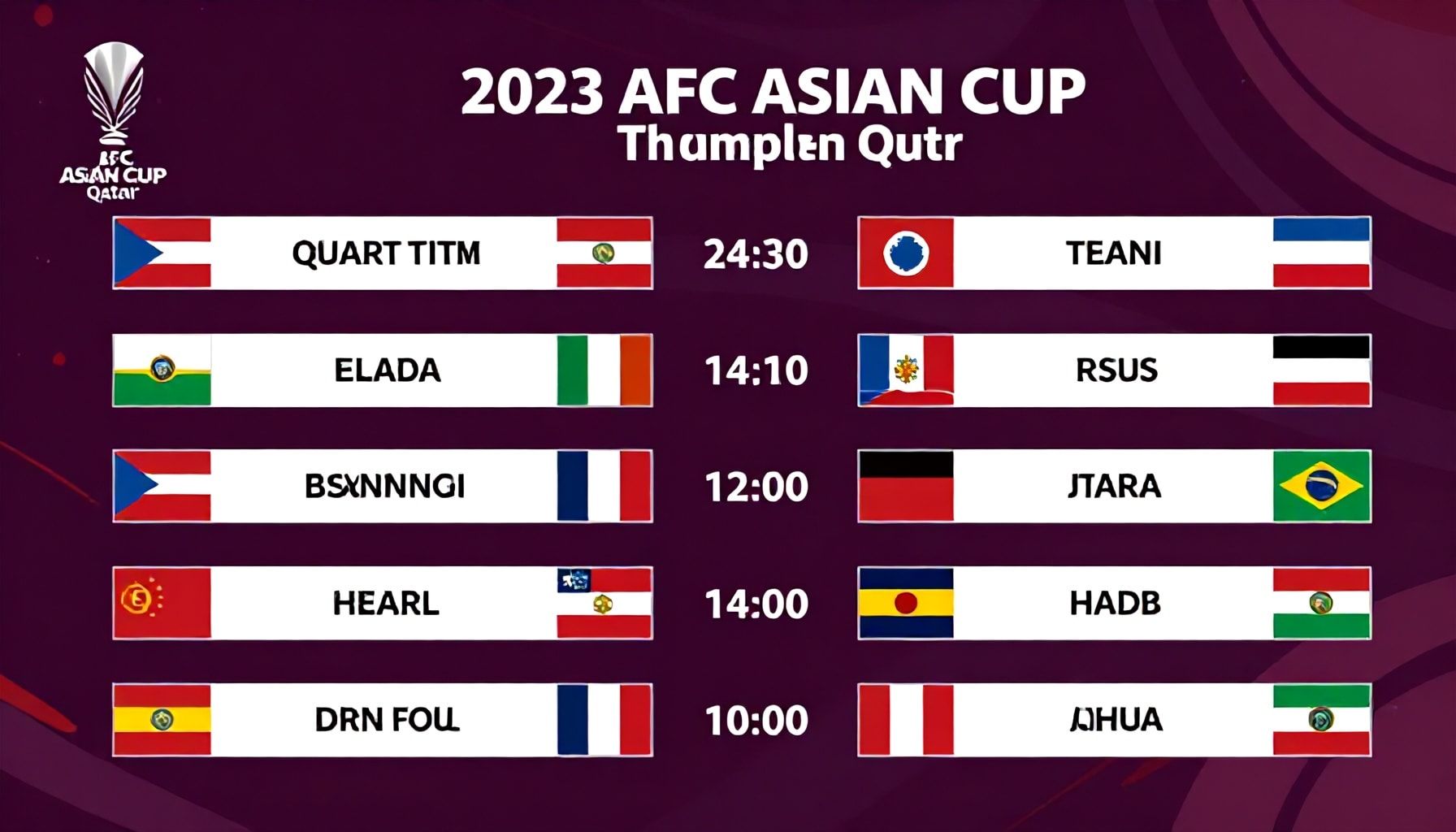 كأس آسيا 2023: 24 فريقًا يتنافسون على اللقب في قطر