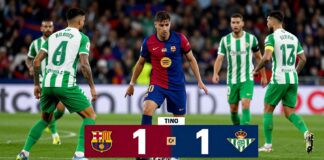 برشلونة يحقق الفوز على بيتيس 3-1 في الدوري الإسباني