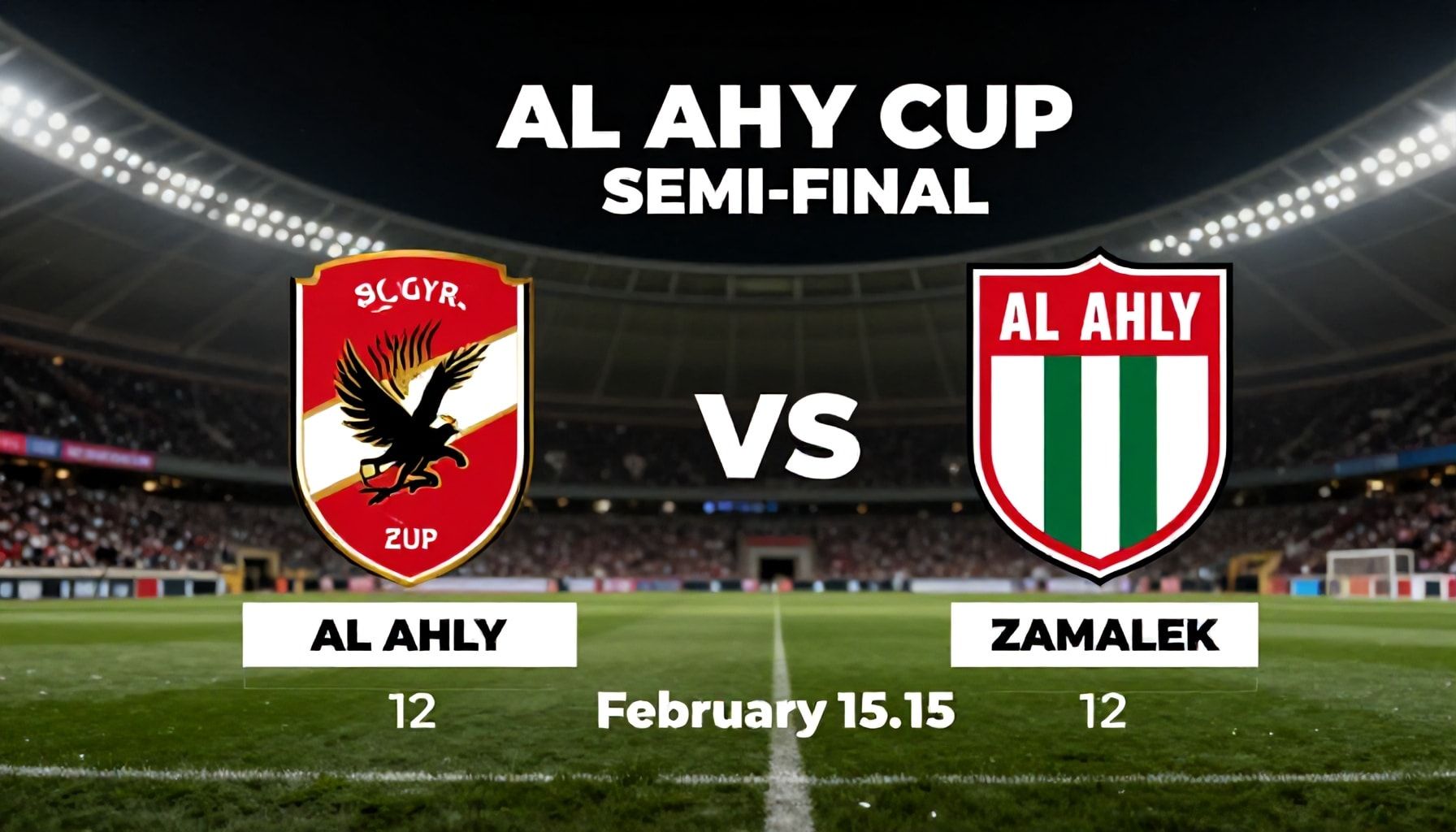 الاهلي يلعب أمام الزمالك يوم 15 فبراير في نصف نهائي كأس مصر