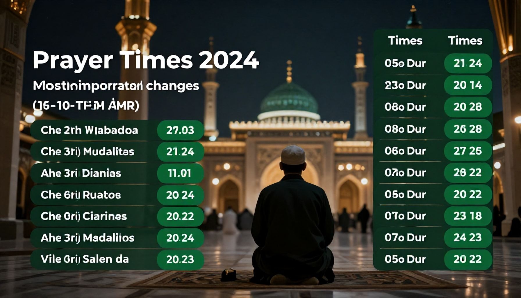 مواعيد الصلاة في السعودية 2024 وأهم التغييرات