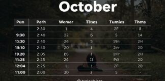 مواعيد الصلاة في أكتوبر: جدول مفيد لتسهل علىك تنظيم يومك