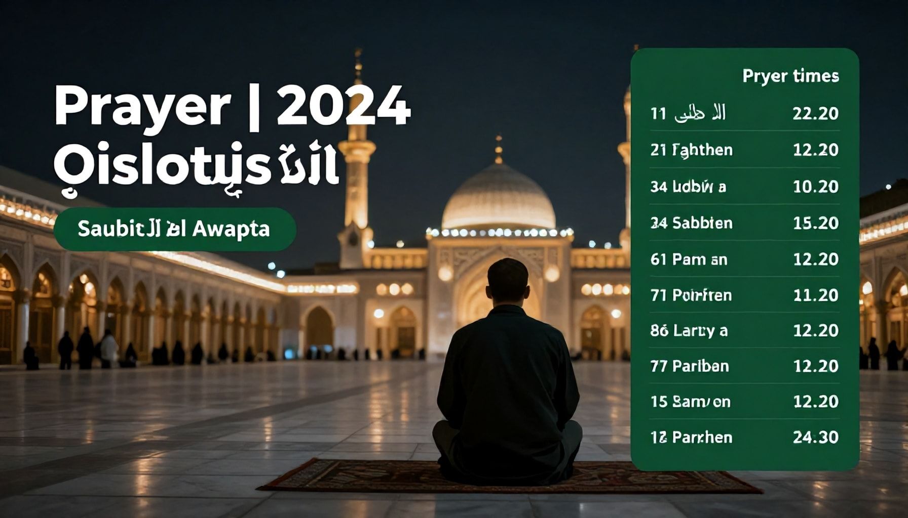مواقيت الصلاة في المملكة العربية السعودية 2024