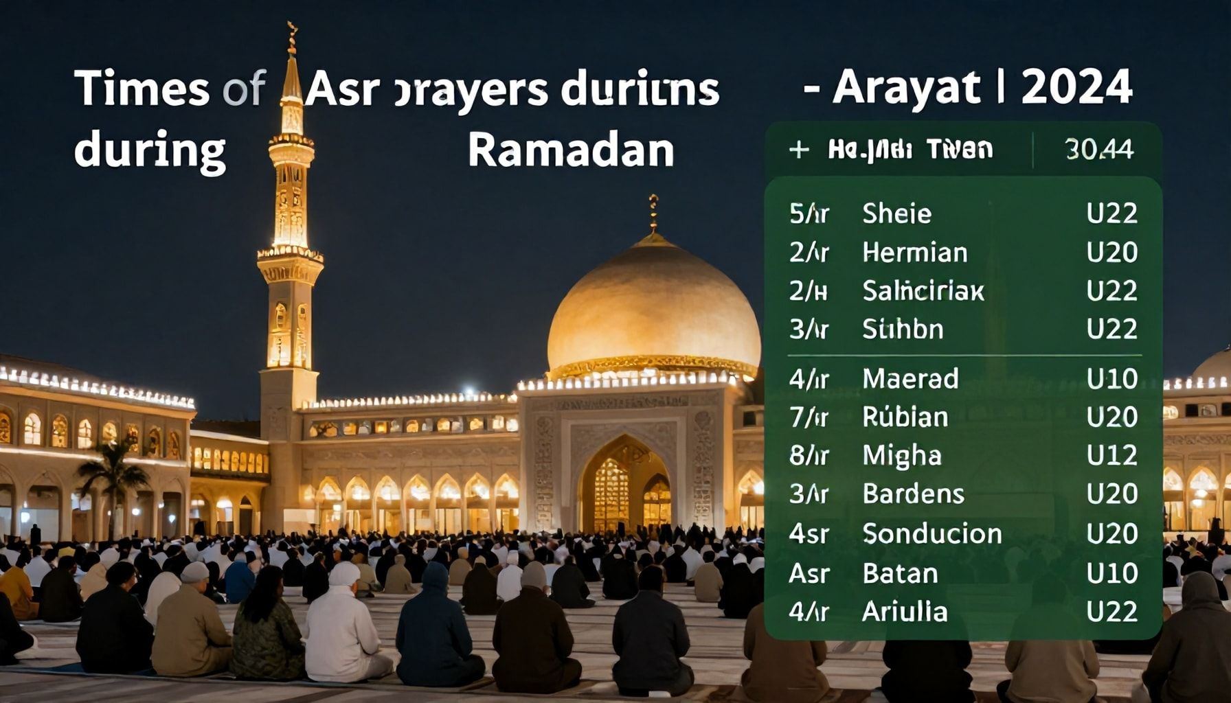 مواعيد أذان العصر في رمضان 2024 في السعودية والإمارات