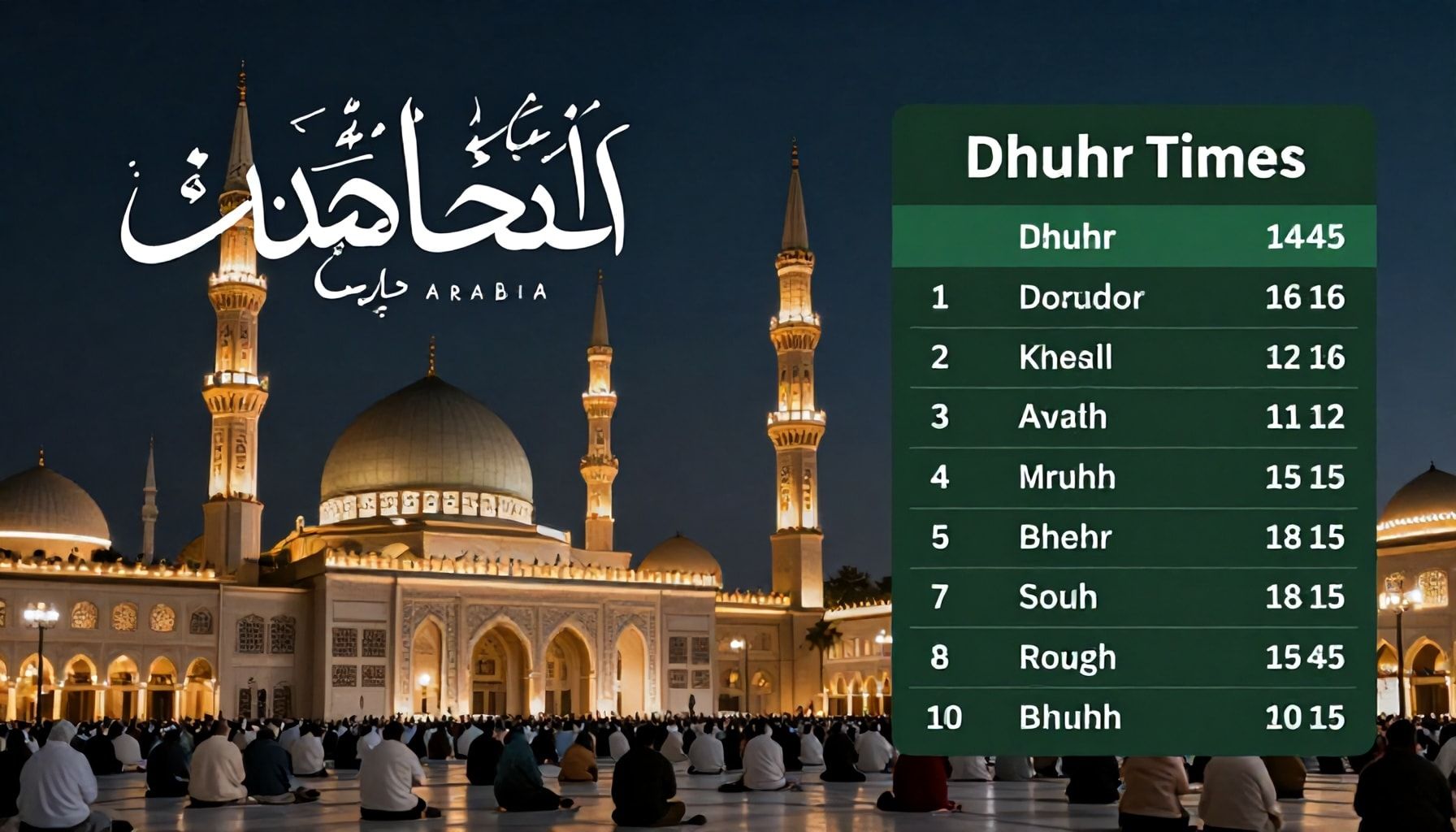 مواعيد صلاة الظهر في السعودية خلال شهر رمضان 1445