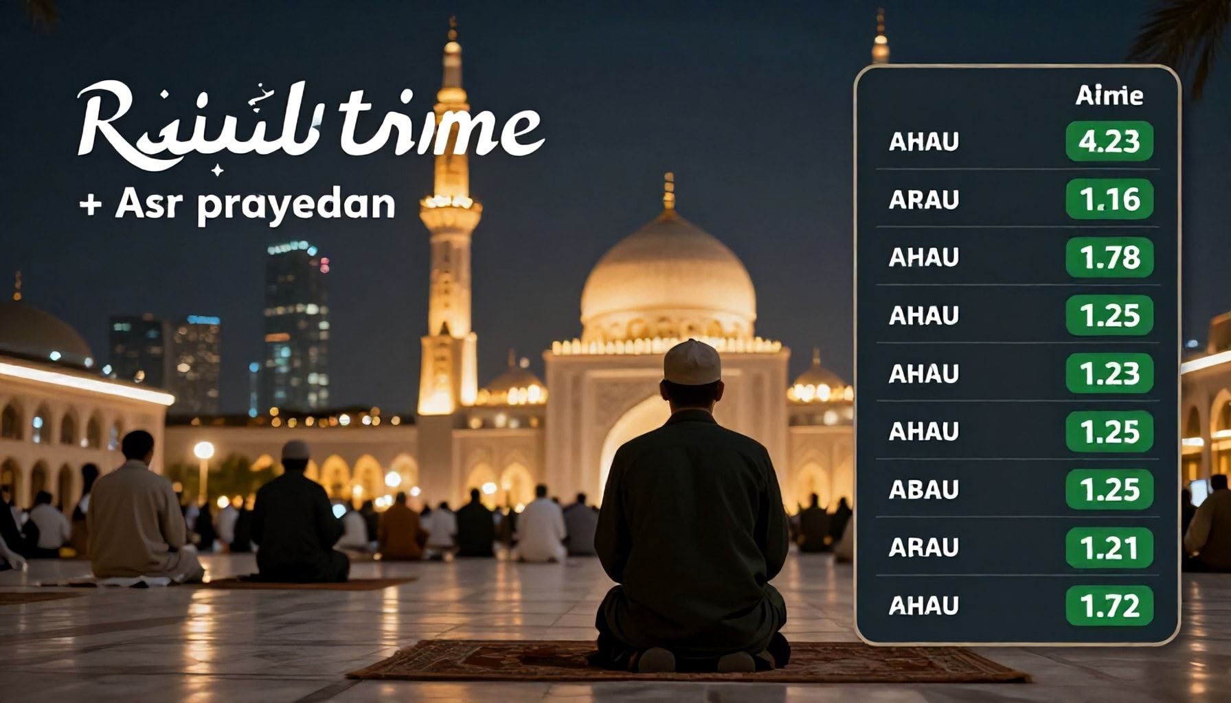 مواعيد صلاة العصر في السعودية والإمارات خلال شهر رمضان